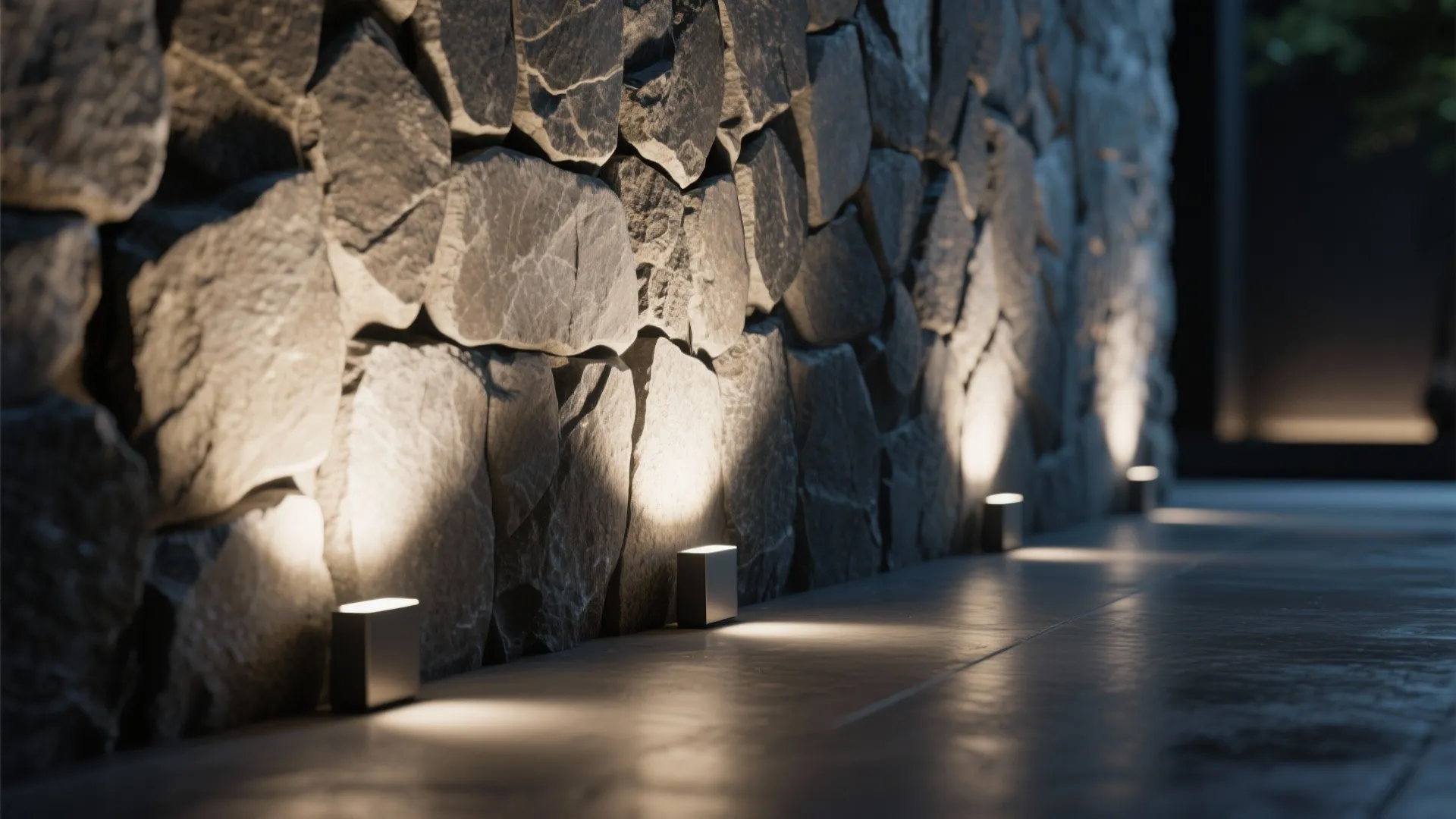 2. Use uplights to highlight textures