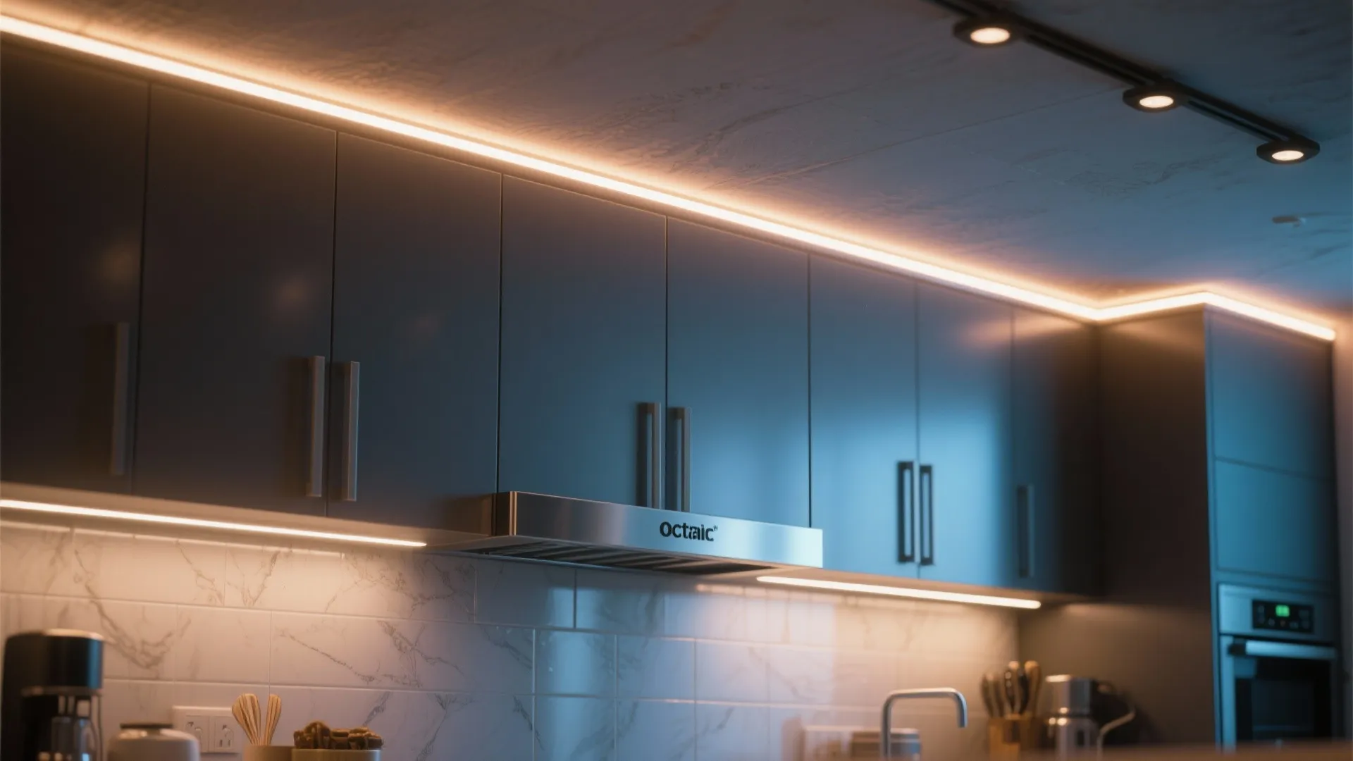 2. Install under-cabinet-style uplighting
