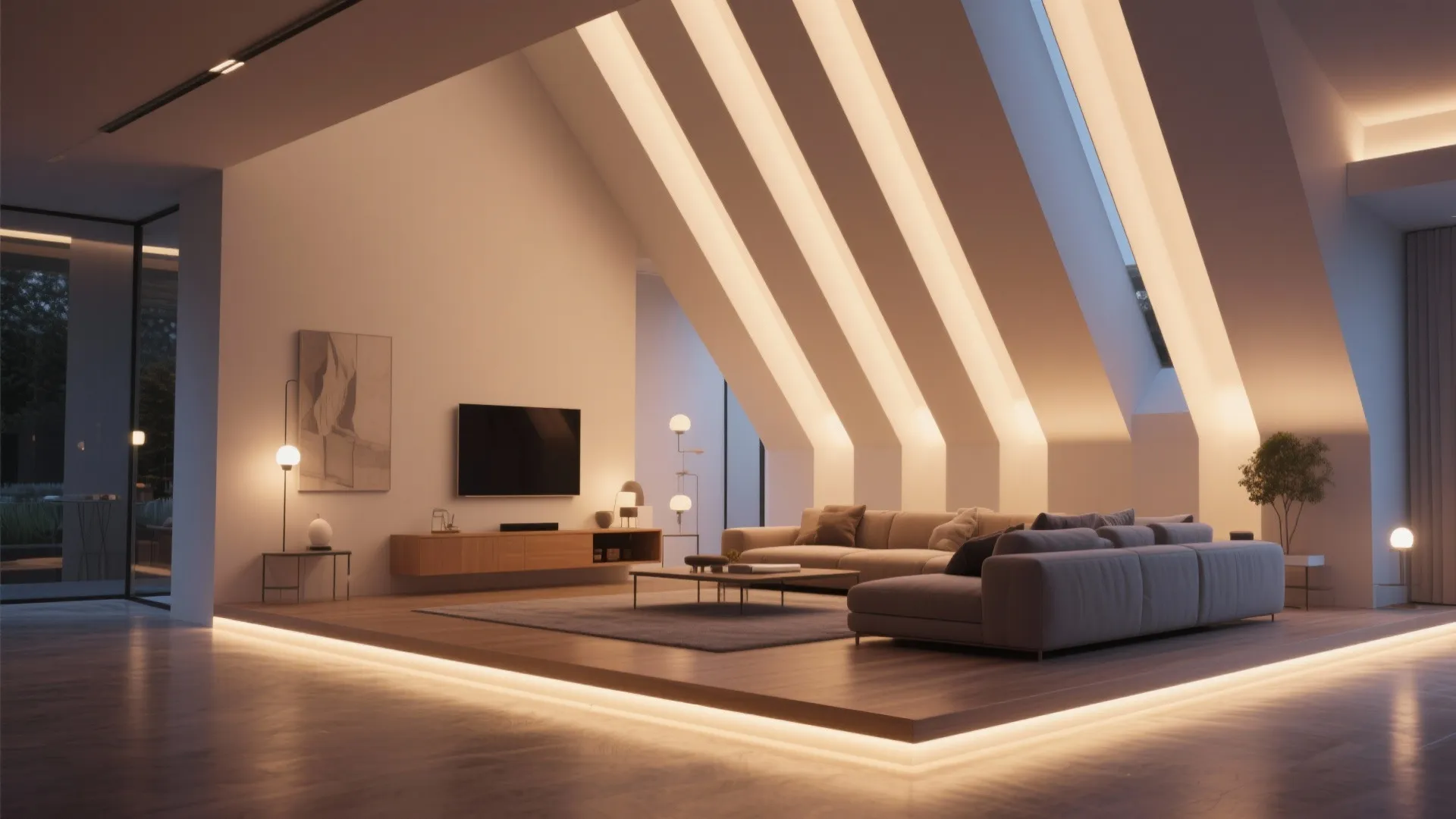 7. Uplighting to Emphasize Height