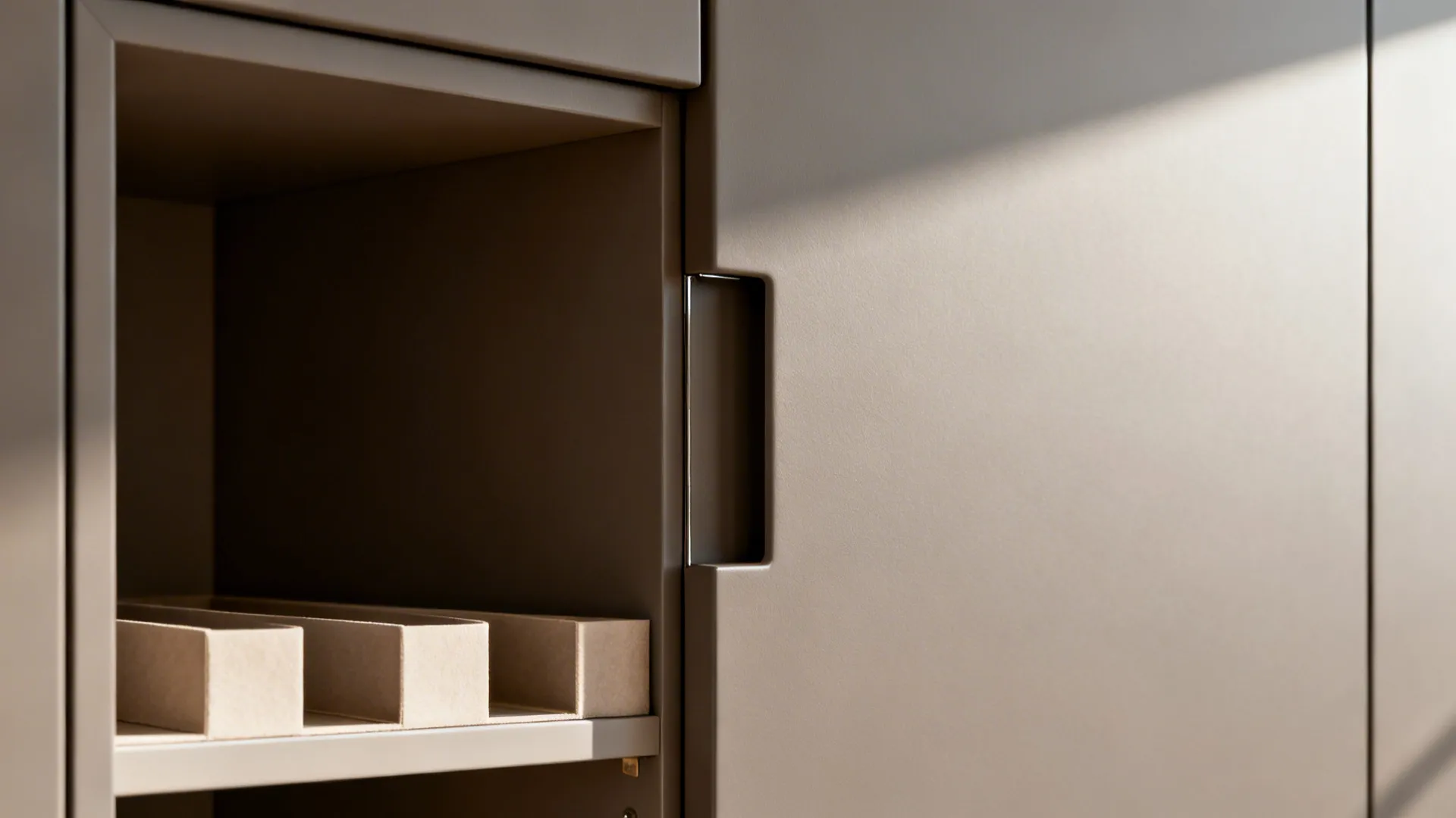 1) Minimalist, high-efficiency upper cabinets