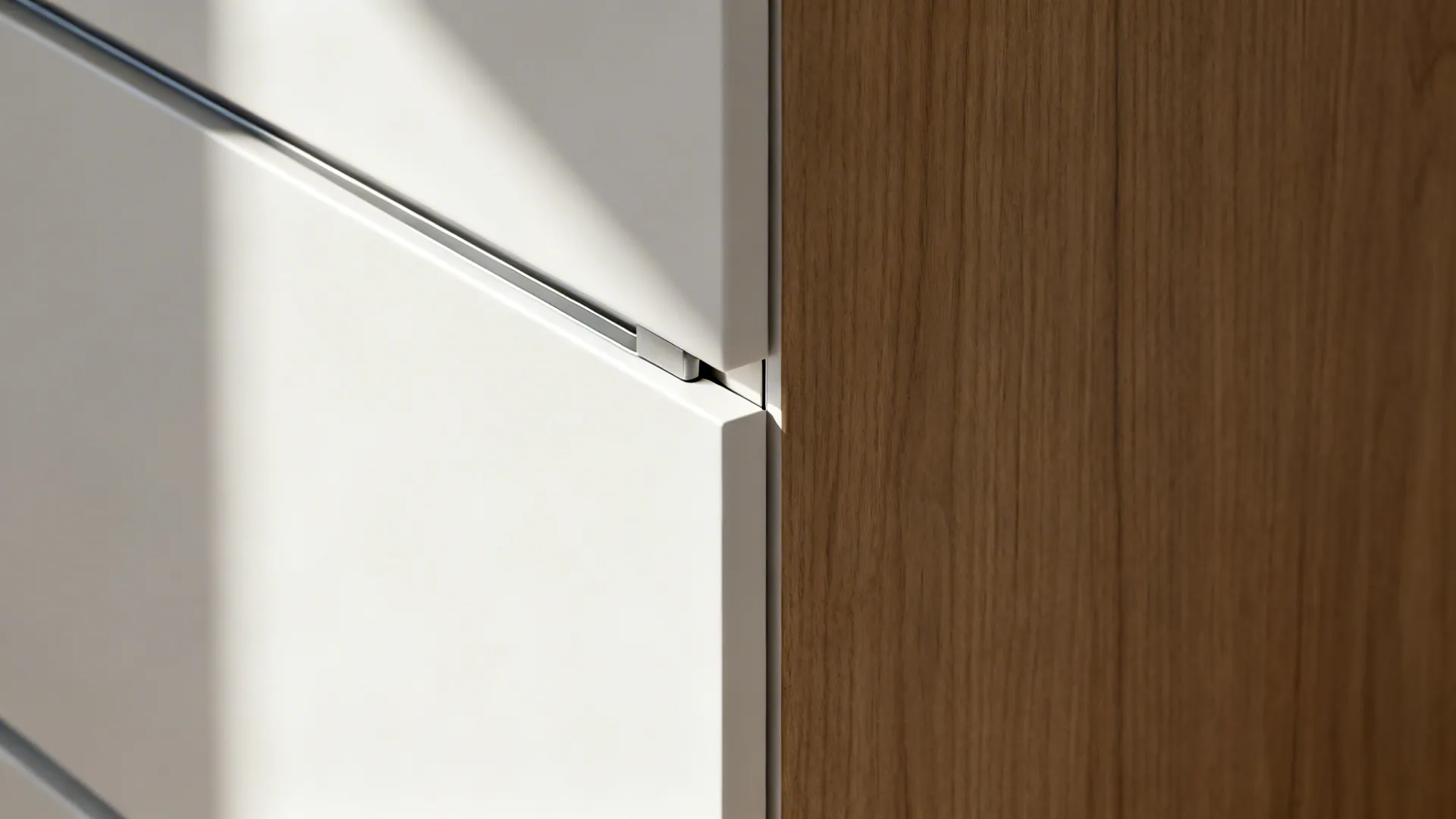 Minimalist upper cabinets with concealed organizers