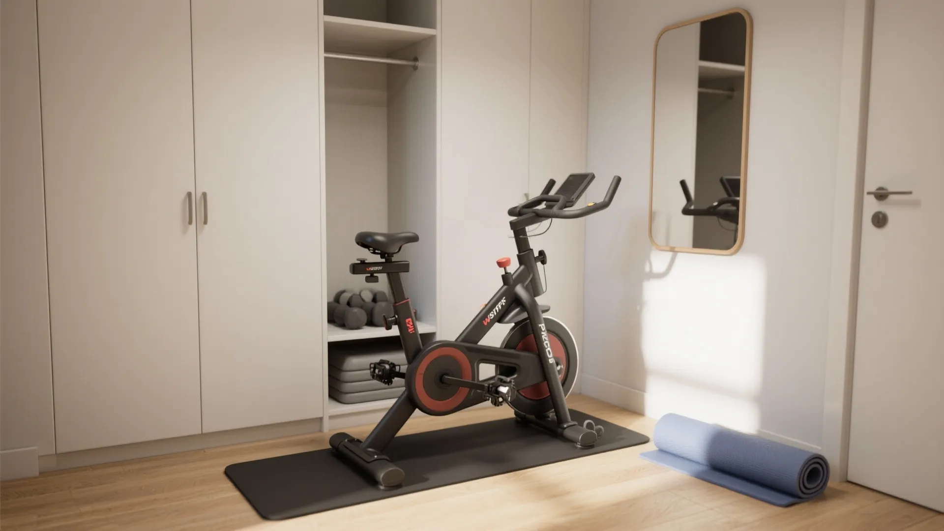 2. Upright or Folding Exercise Bike — tiny footprint, big consistency