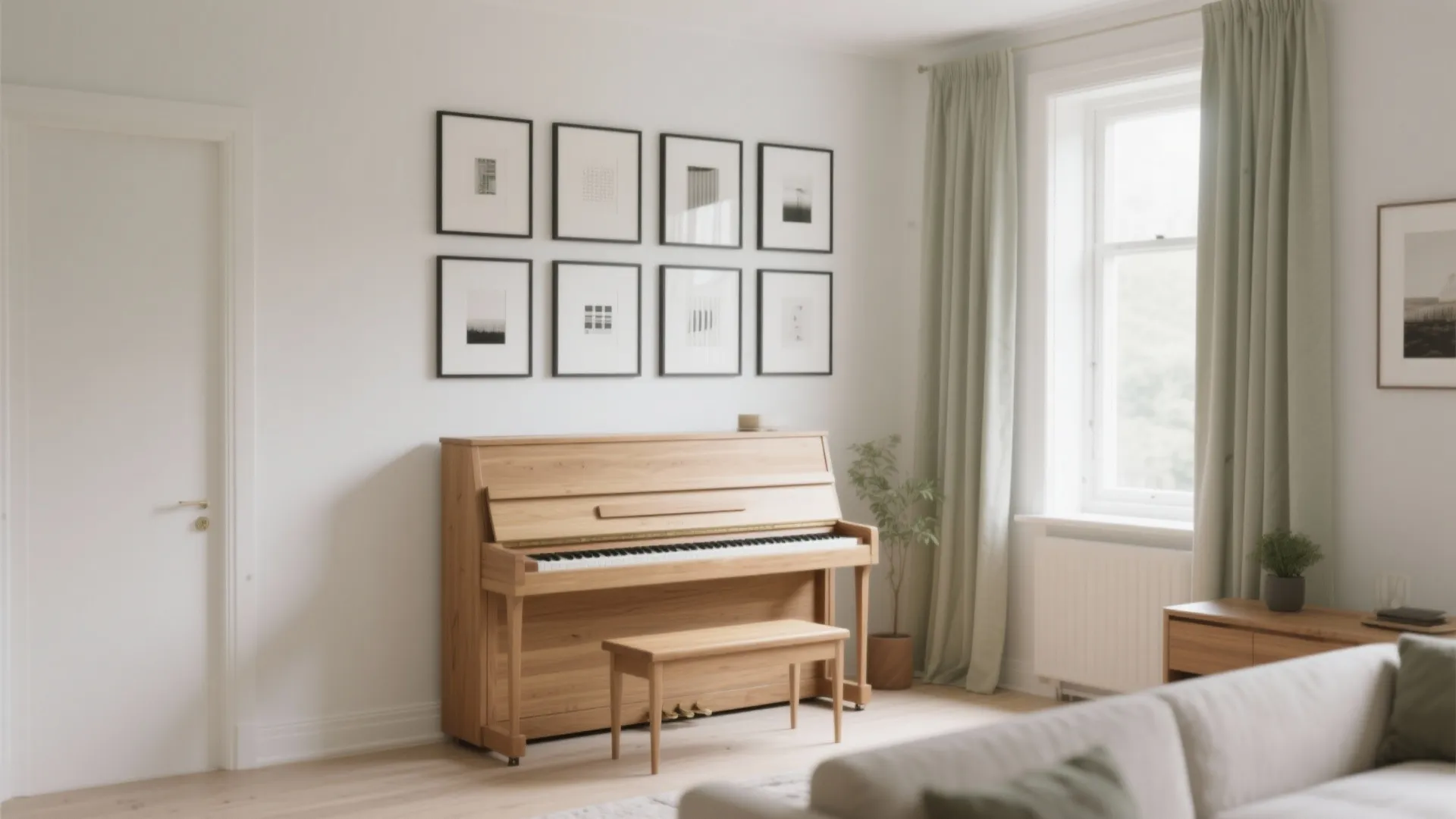 Slim Upright Against a Gallery Wall