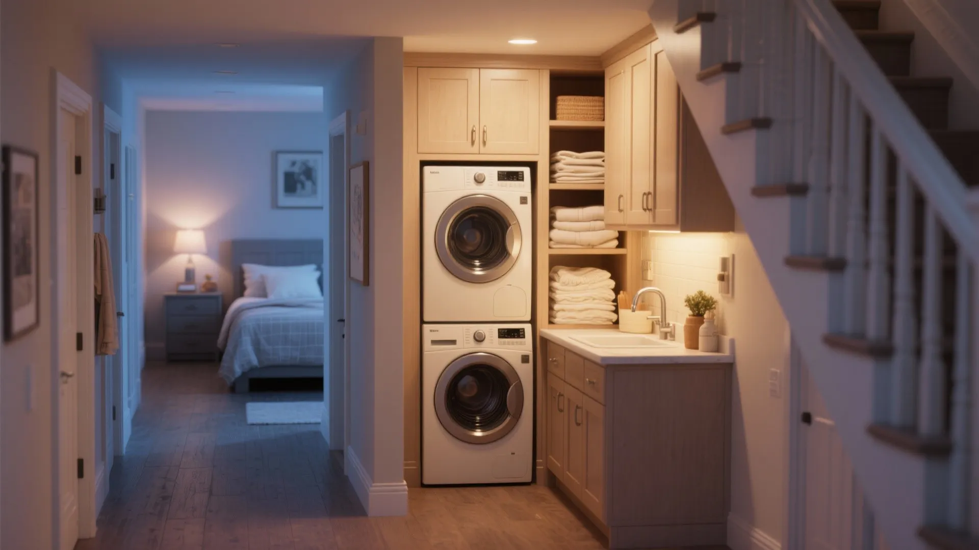 5. Laundry near bedrooms, not the garage