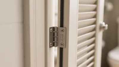 Bathroom Shutter Door with Sleek Hardware