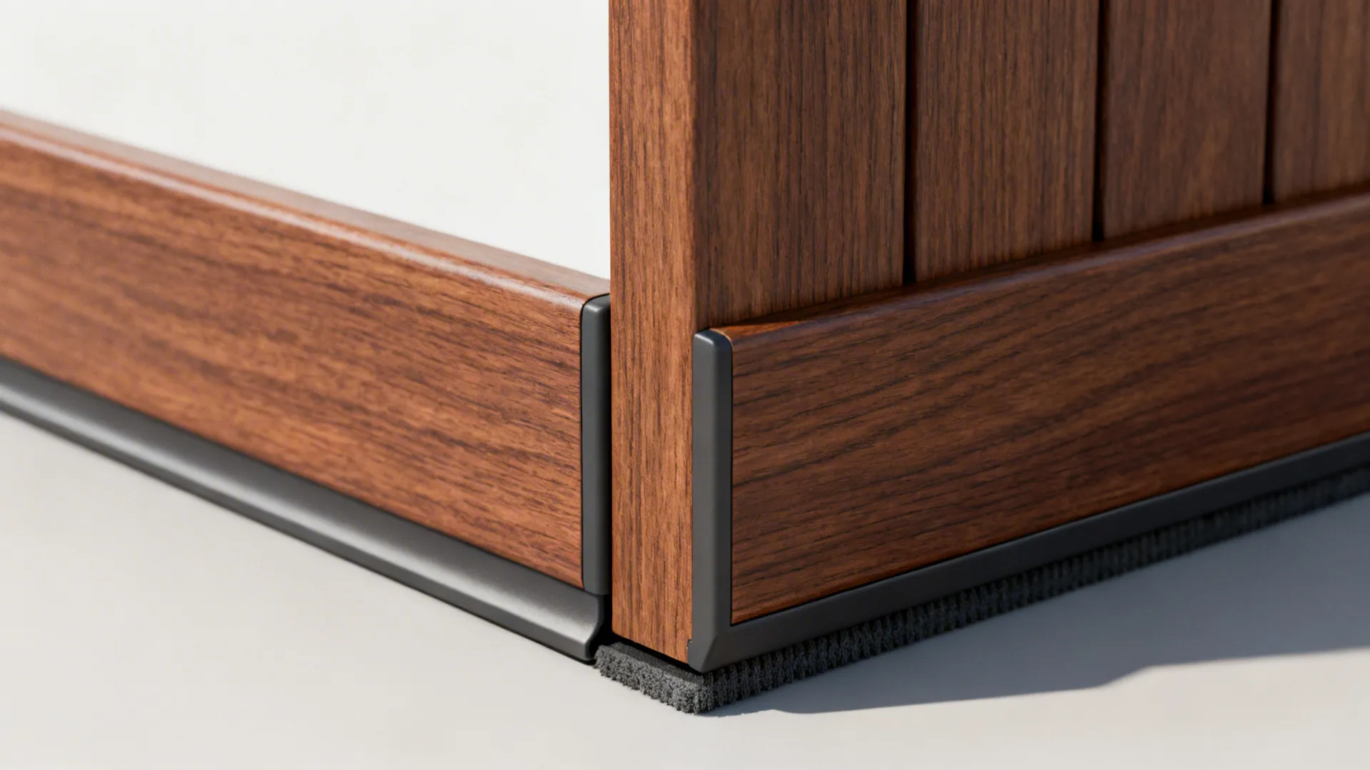 Wood-Textured uPVC Gate with Acoustic Core