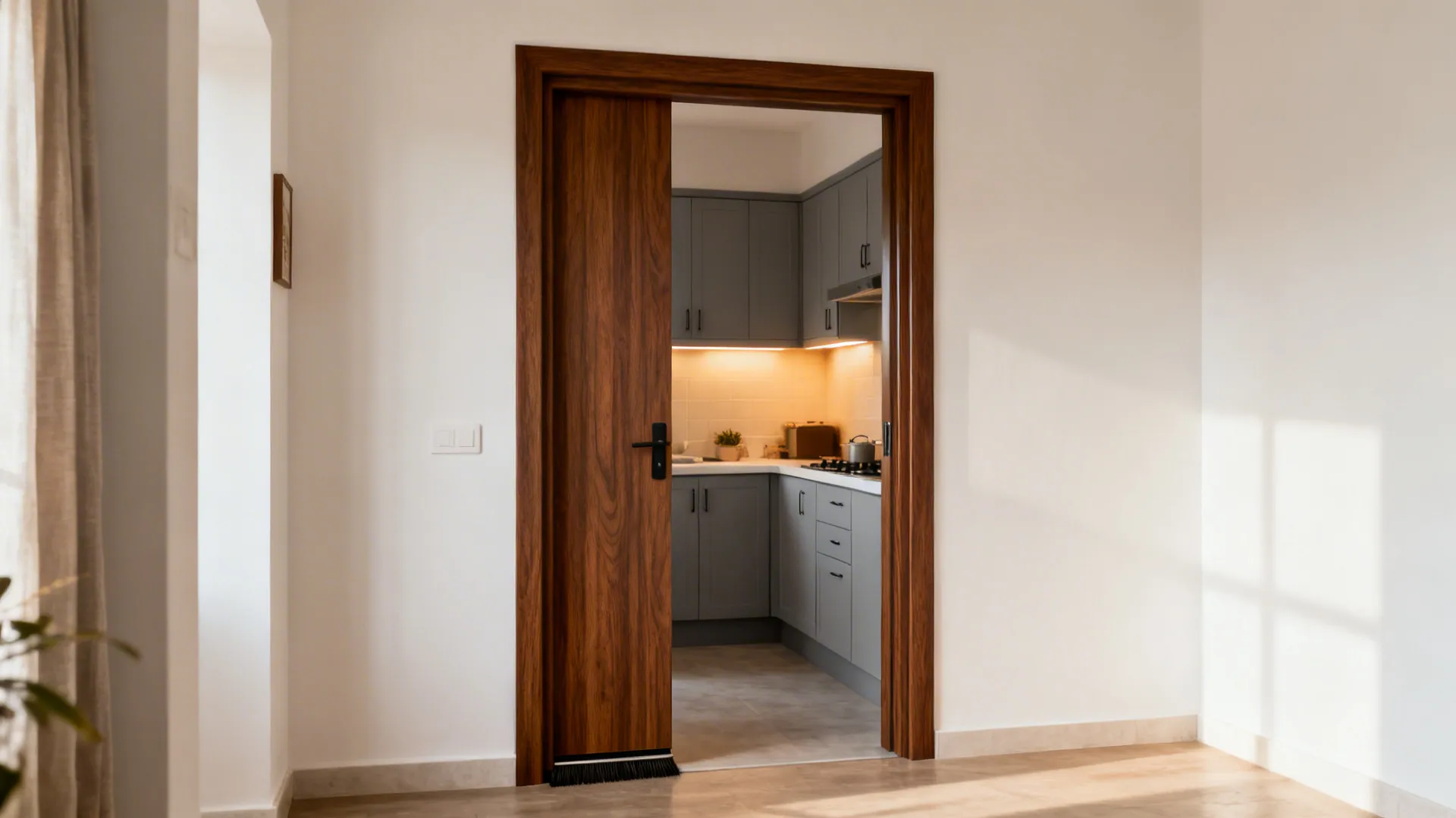 Wood-Textured uPVC Gate with Acoustic Core