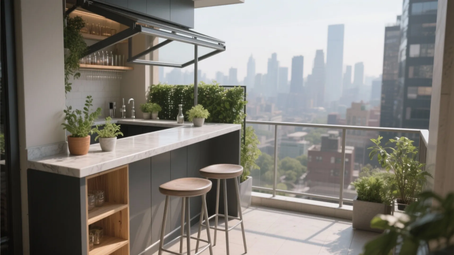 Balcony bar design: 5 ideas I use in small homes