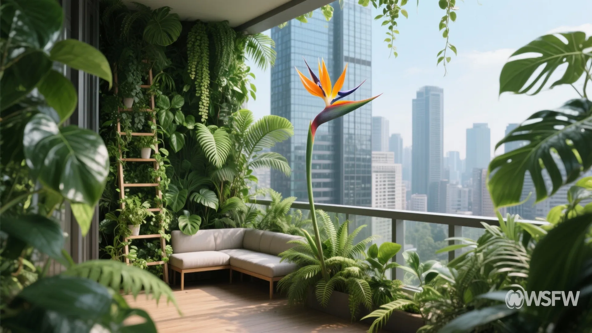 2) Urban jungle pop: “Wild roots, city views.”