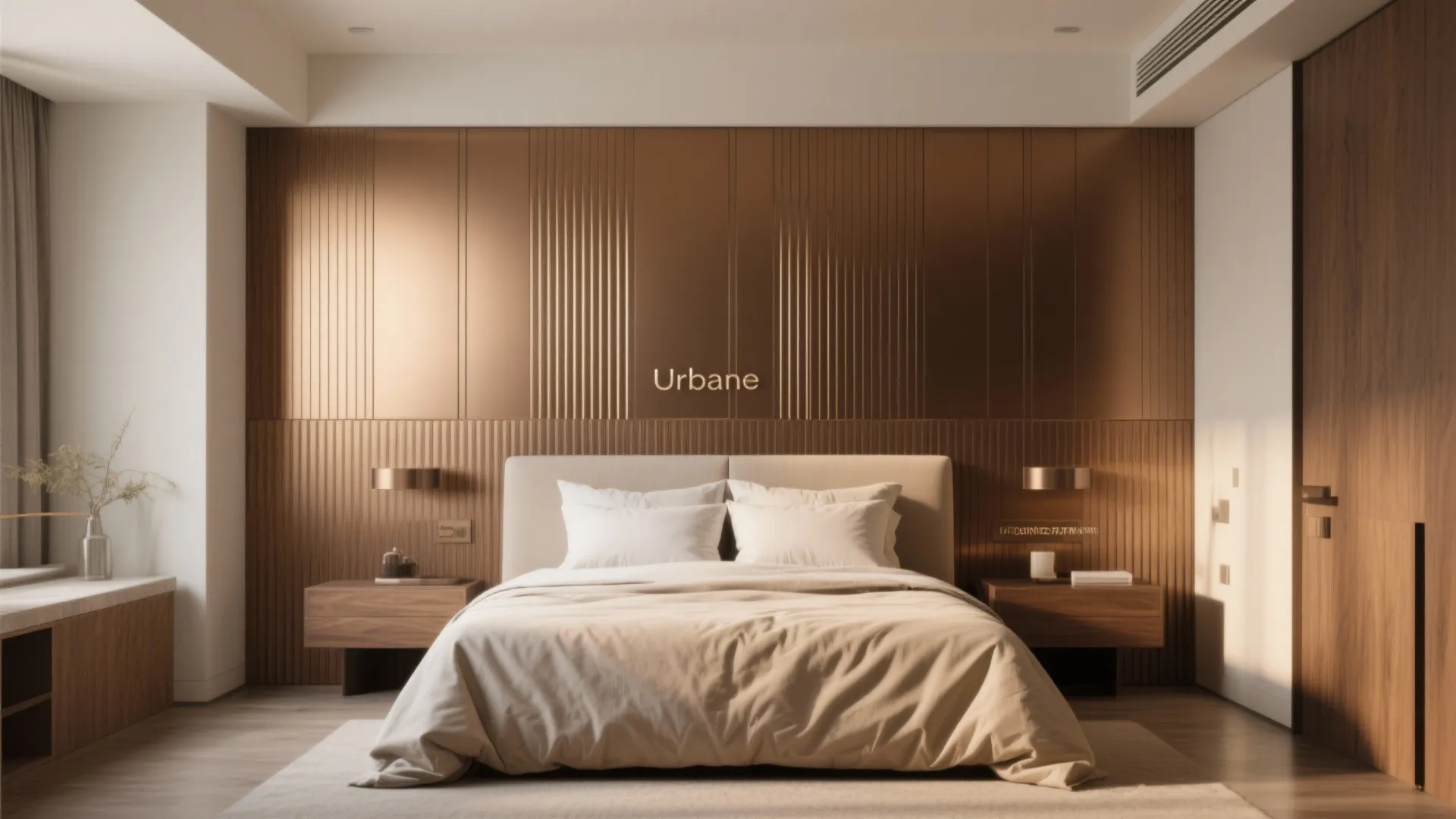 1. Accent wall with textured panels