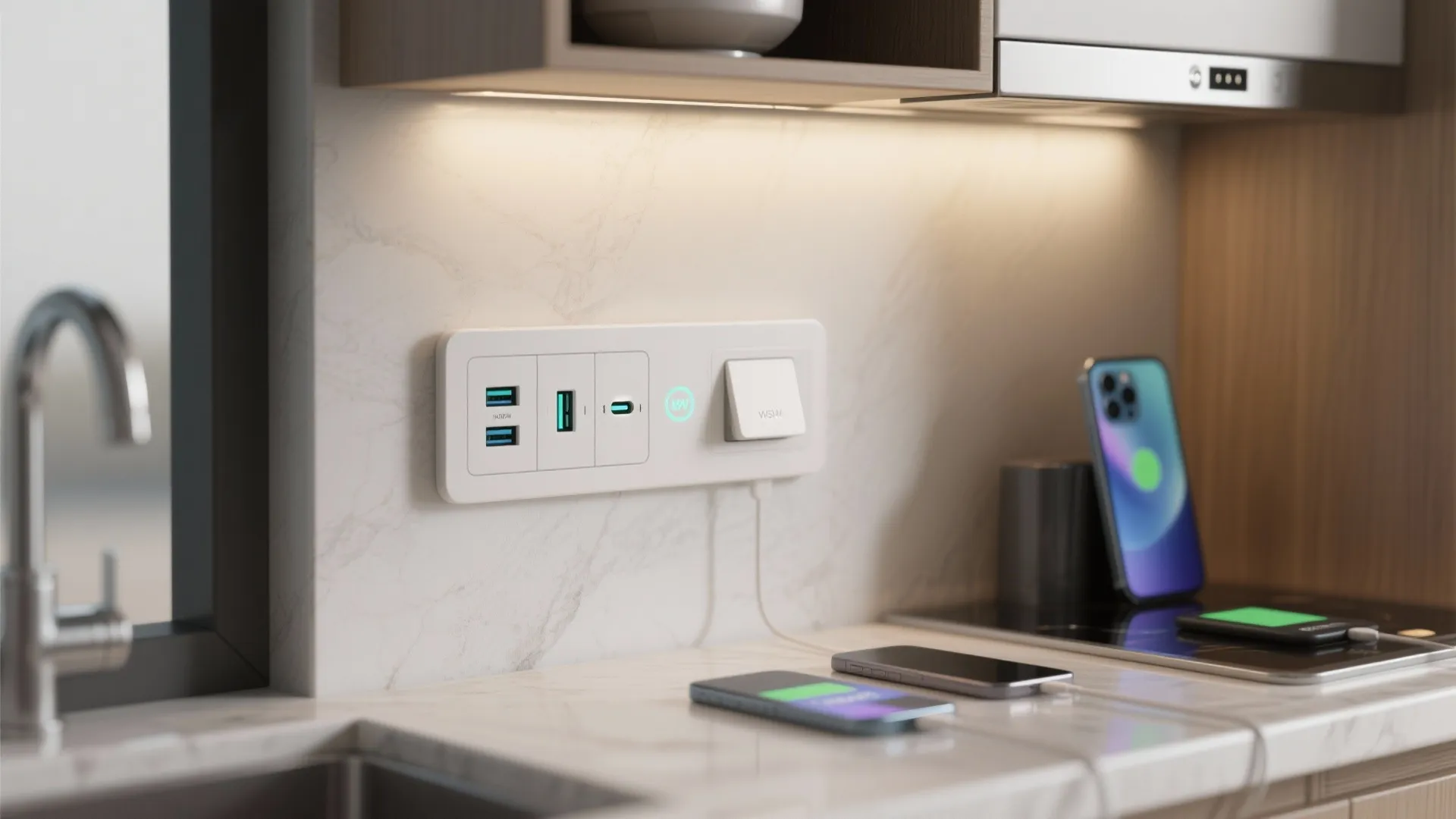 5. Smart Switch Covers with USB Ports