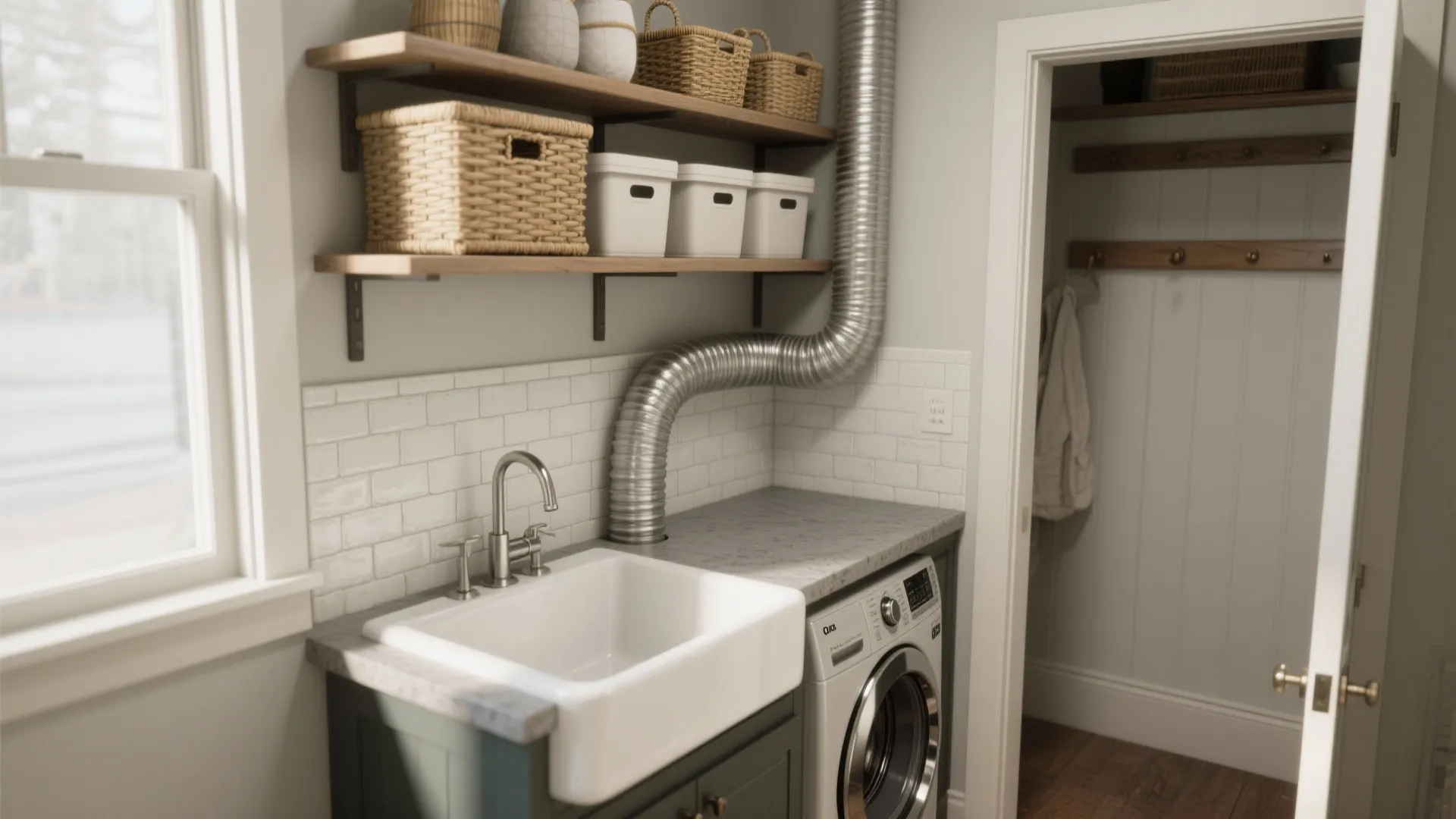 4. Make utilities tidy: venting, sinks and open shelving