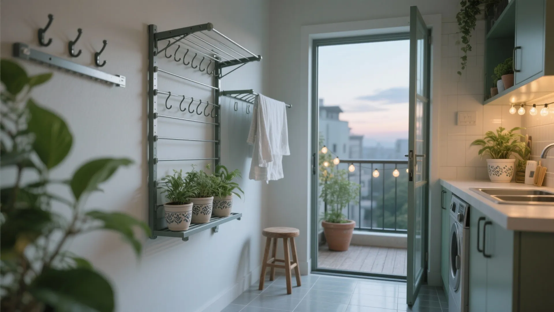 Compact utility and balcony refresh