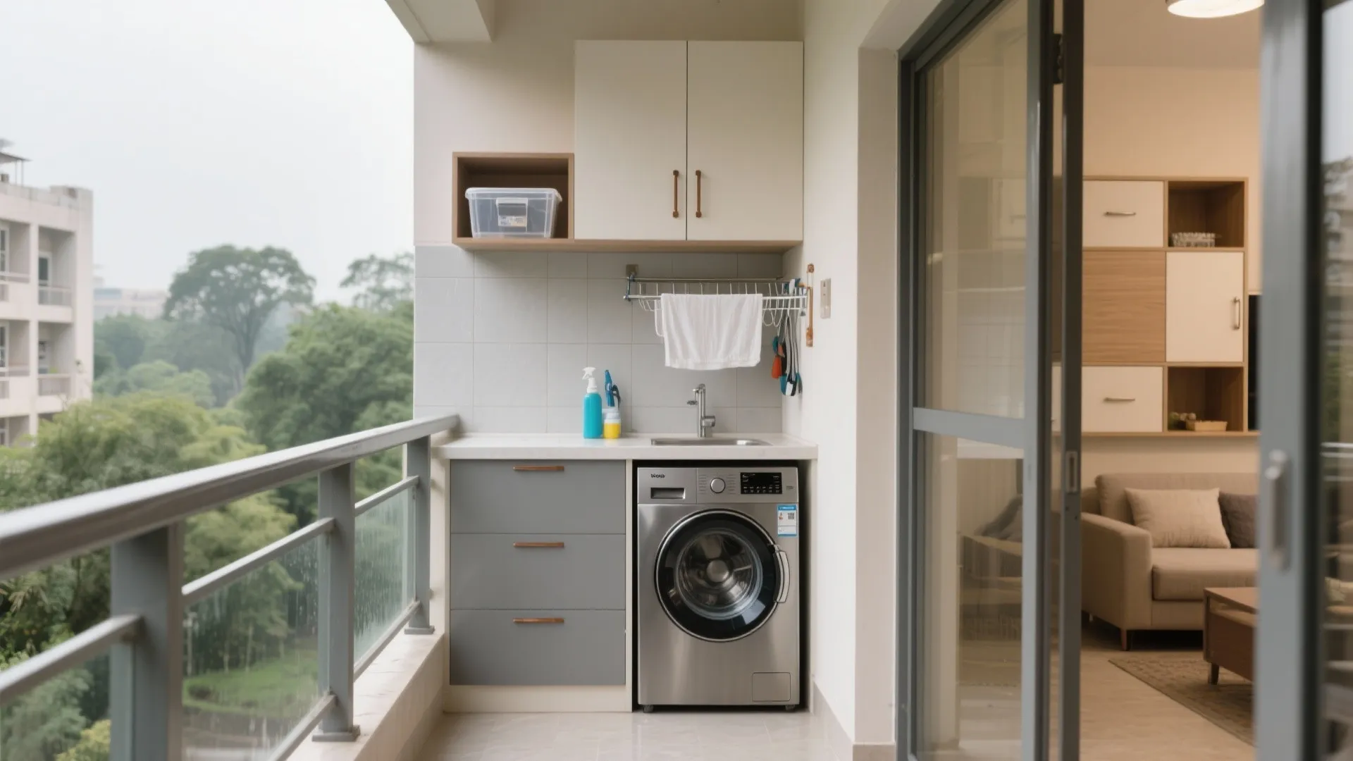 Vertical storage and a smarter utility balcony