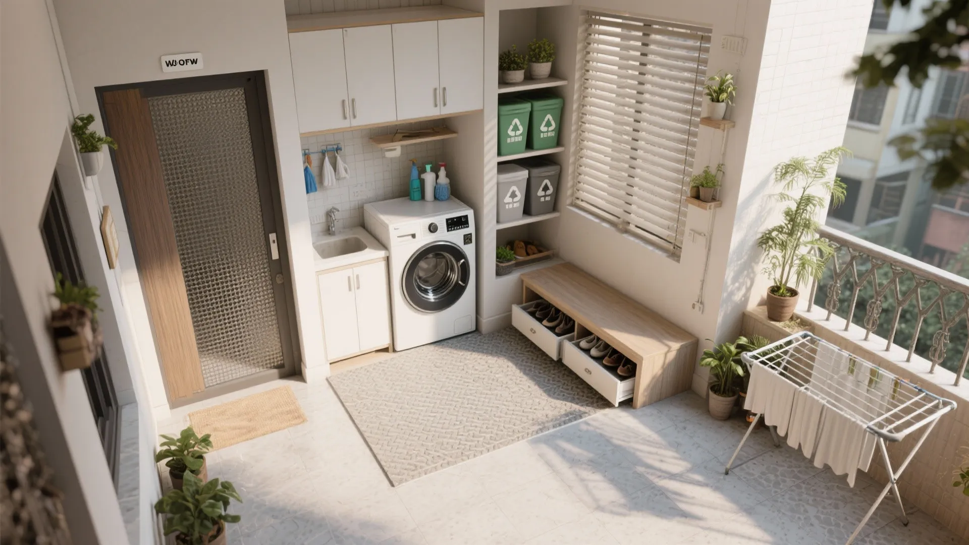 Utility, balcony, and entry storage tailored to Pune’s climate