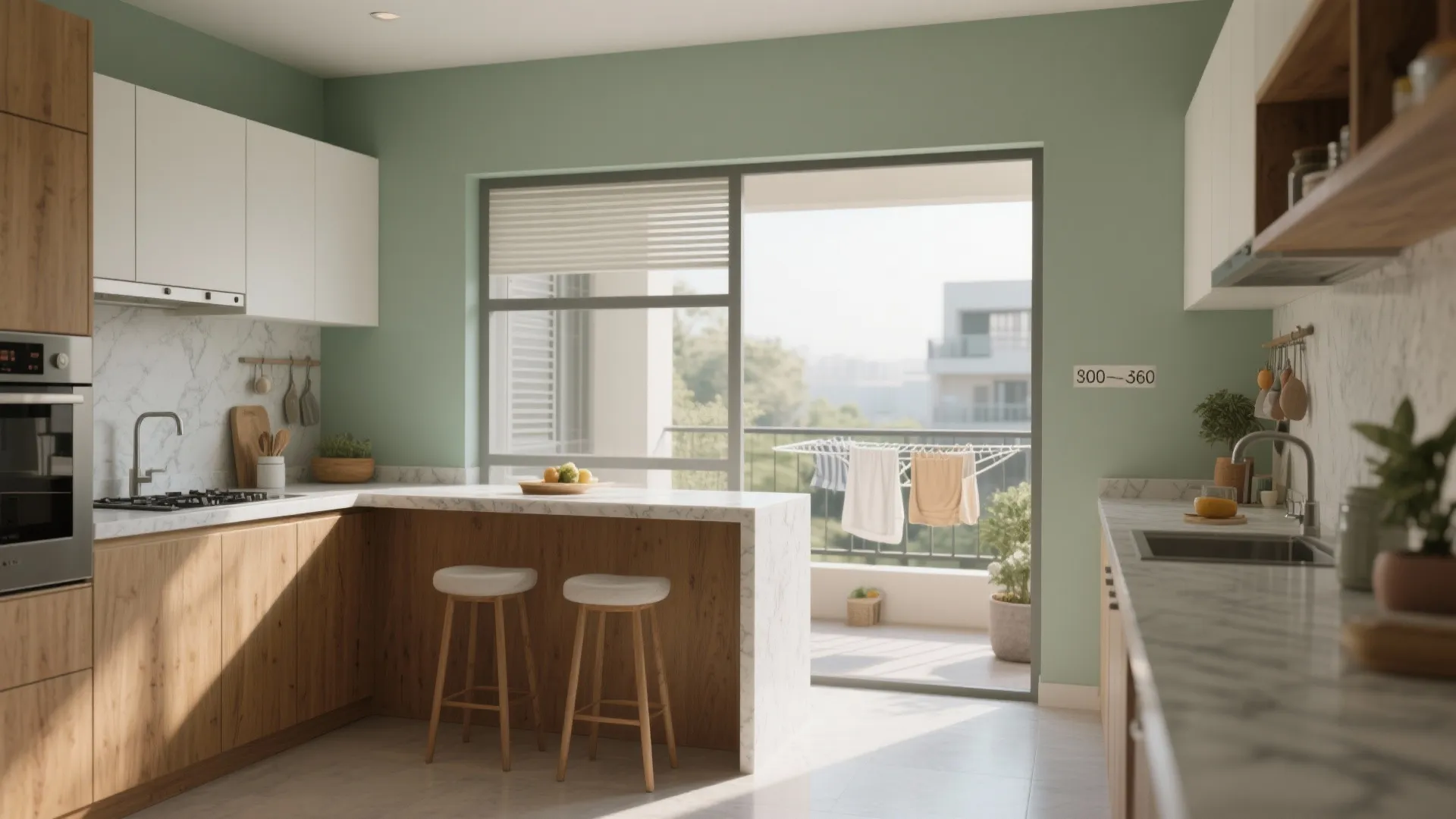 Utility Balcony + Breakfast Bar Combo