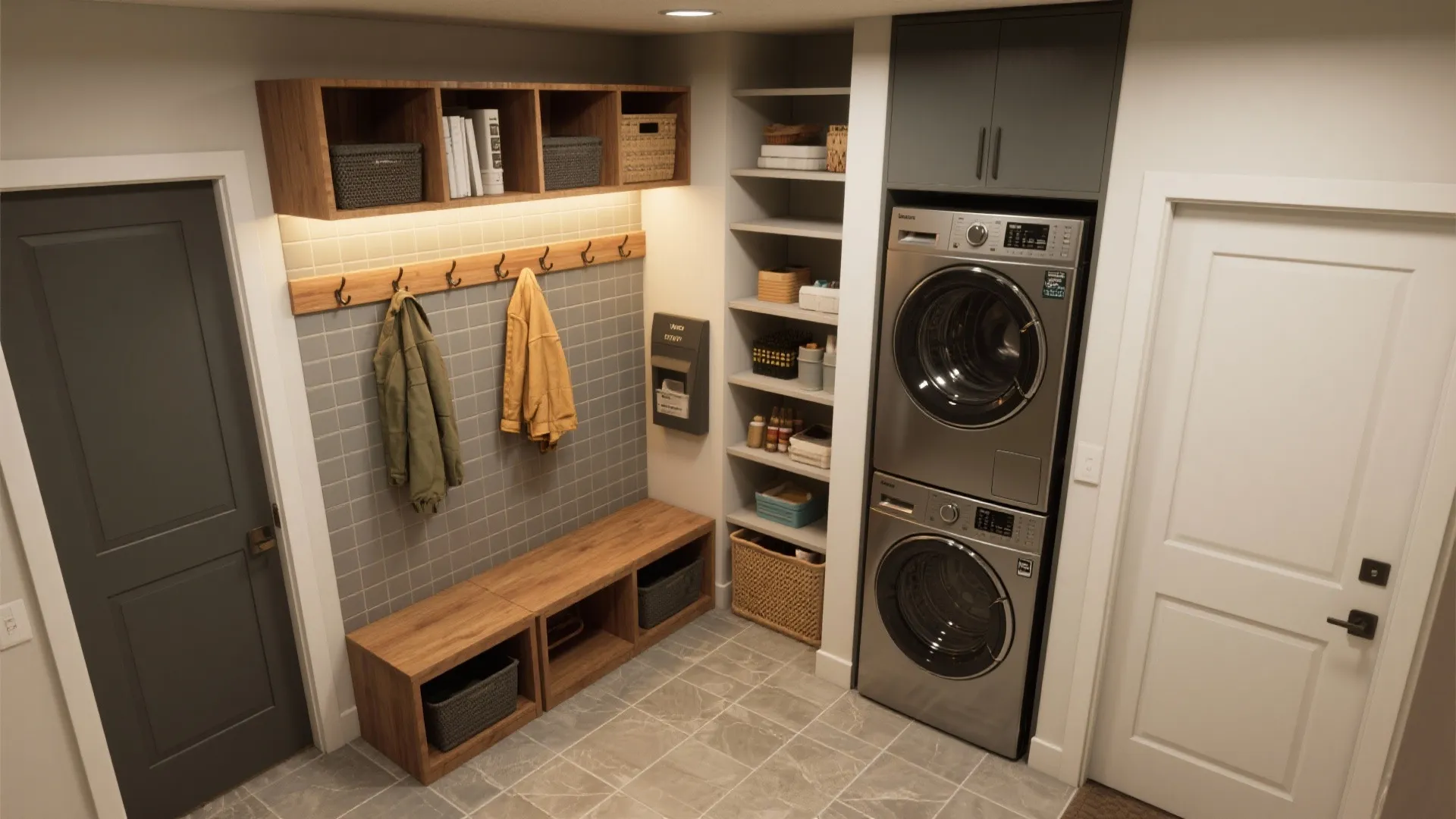 5. Utility Core: Laundry and Mudroom Combo