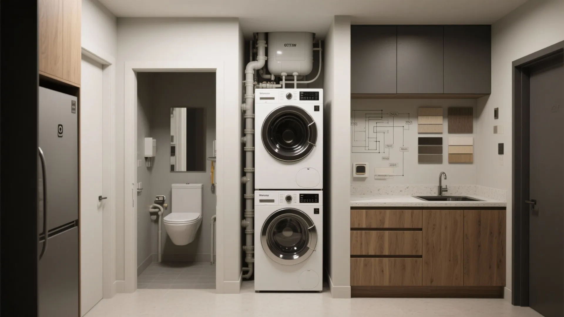 5. Efficient utility core to save space