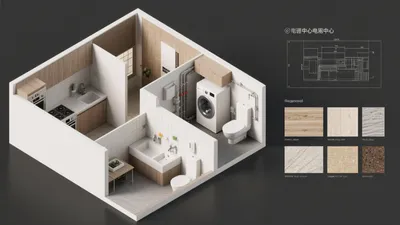 Compact Multi-Functional Bathroom & Kitchen Design