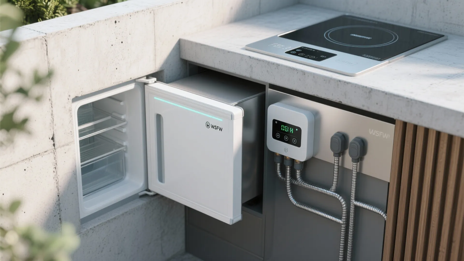 5. Compact utility corner with smart tech