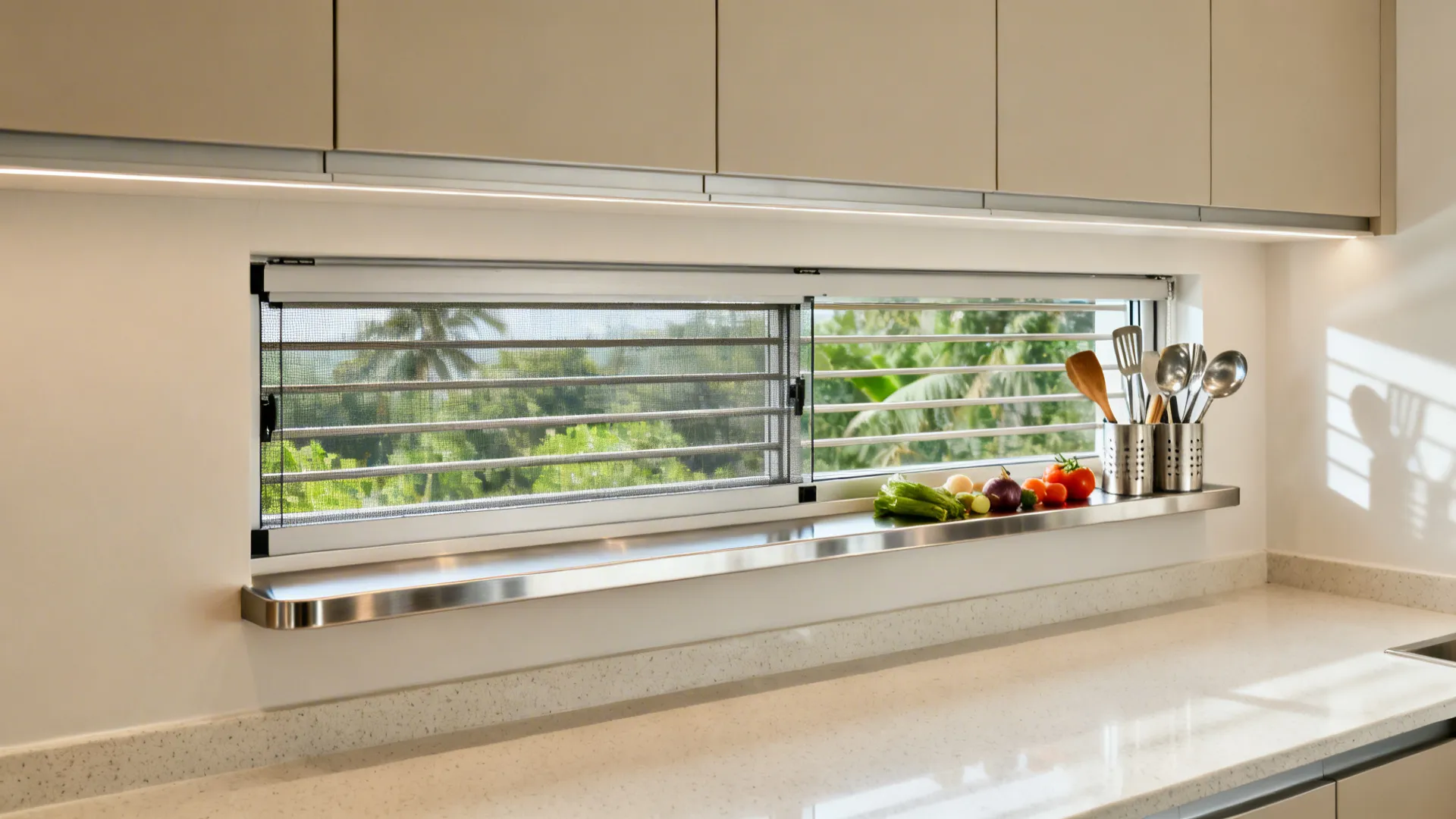 Utility Ledge and Sliding Mesh for Drying