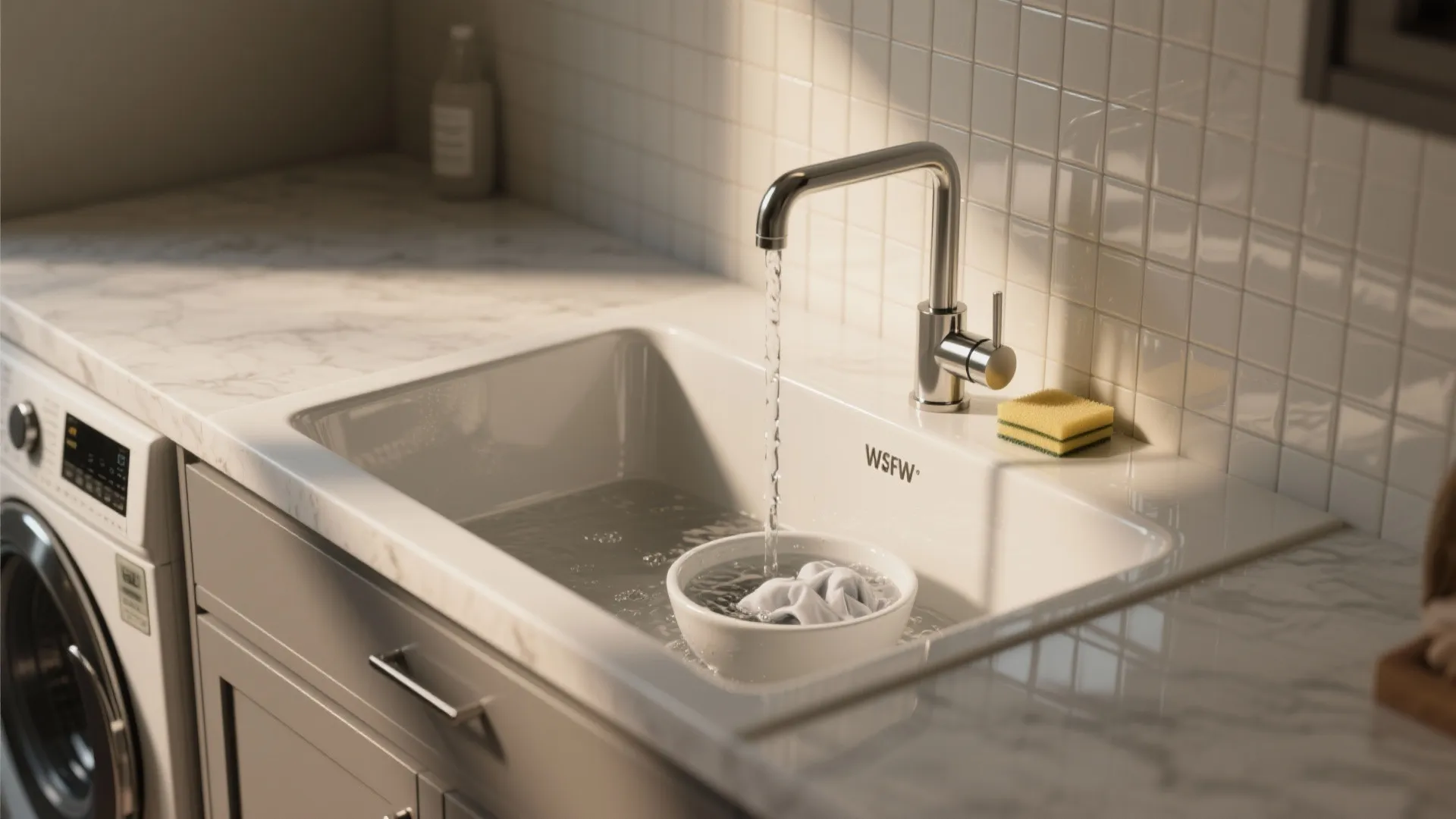 4. Add a stylish utility sink and clever plumbing
