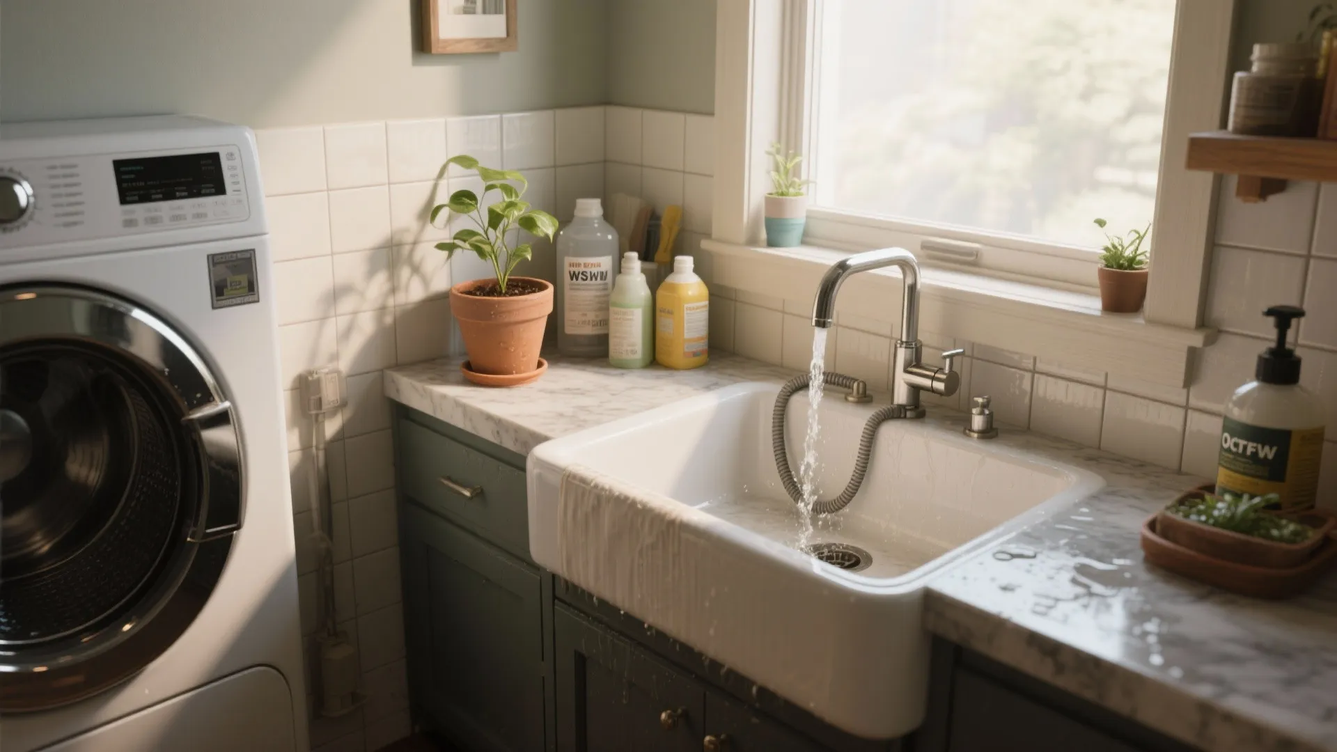 3. Add a utility sink that doubles as a prep area