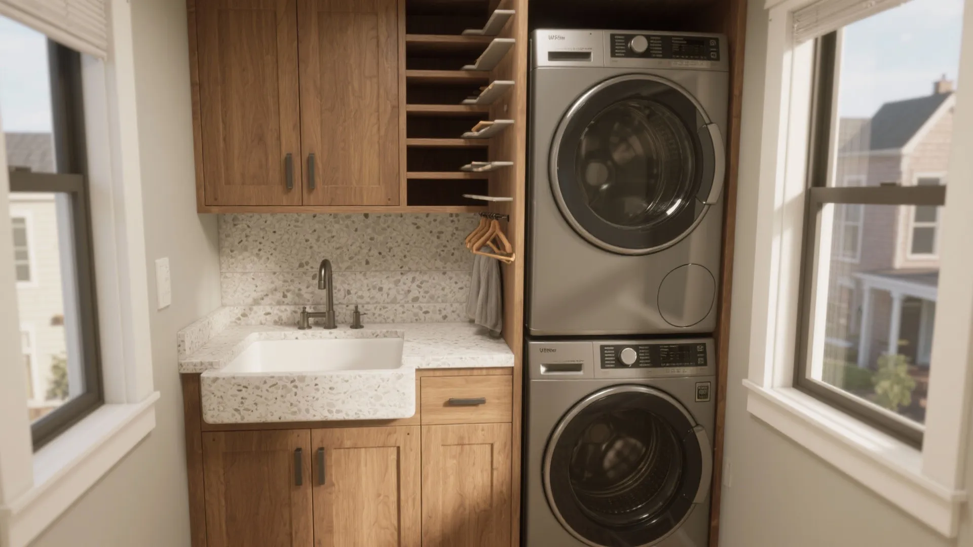 3. Combine a utility sink with clever cabinetry