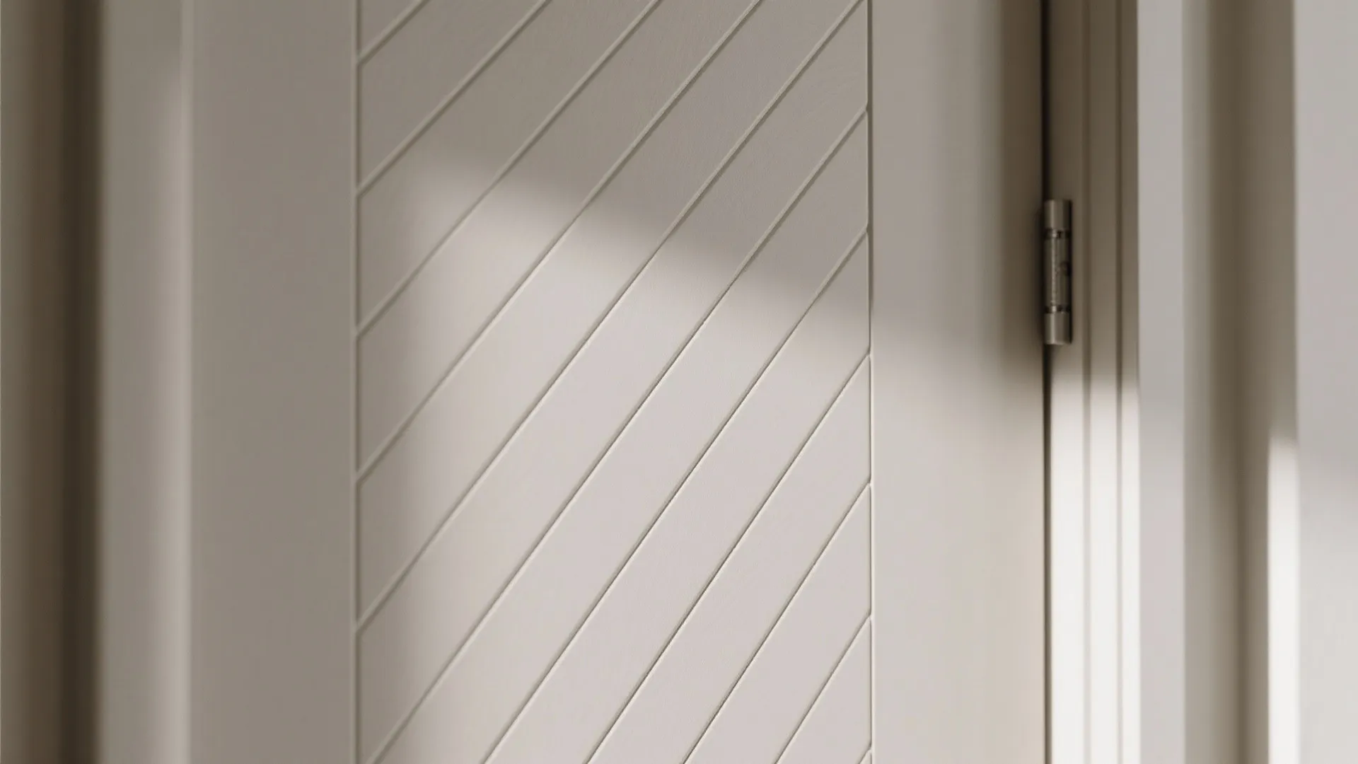 Idea 2: Flush board door with crisp V-grooves