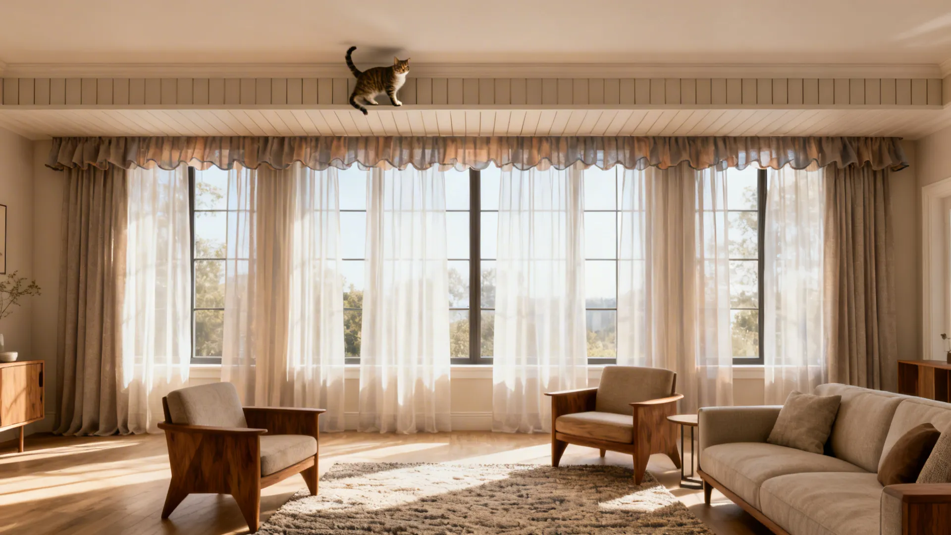 5 Living Room Valance Ideas for Large Windows