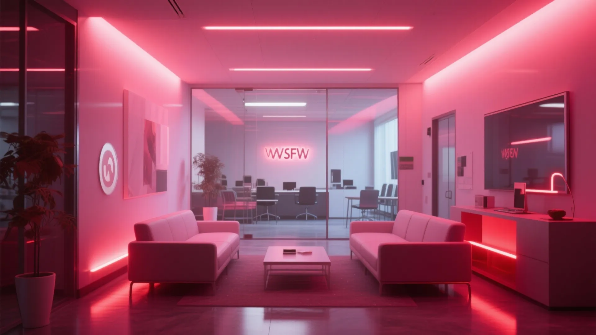 9. Pink and Red Lighting