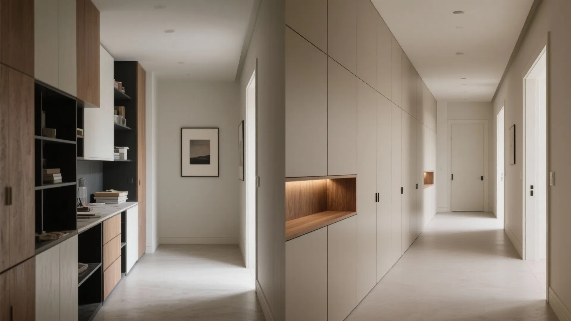 3) Storage walls that vanish—and actually hold everything