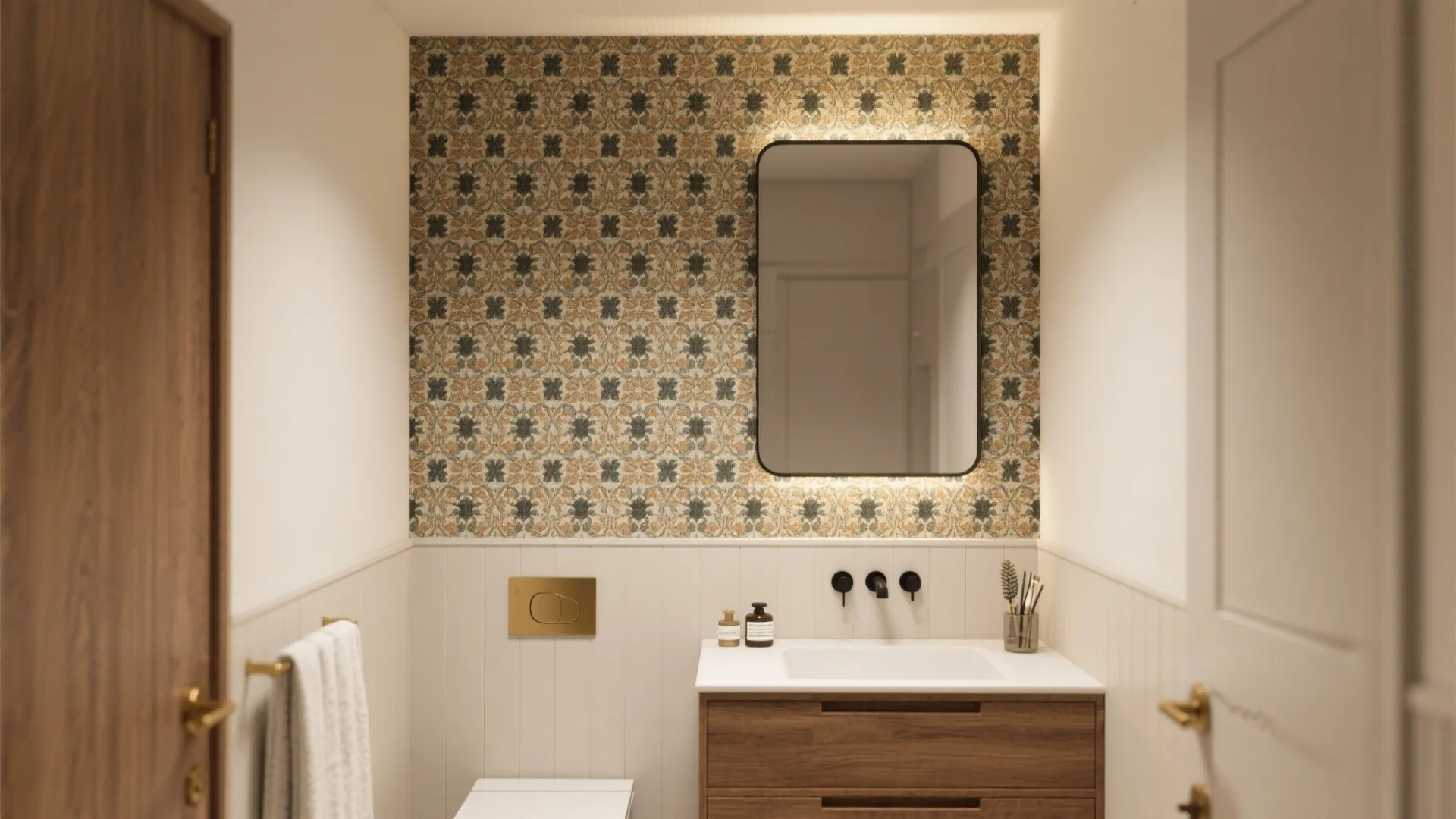 4. Use wallpaper as an accent, not the whole room