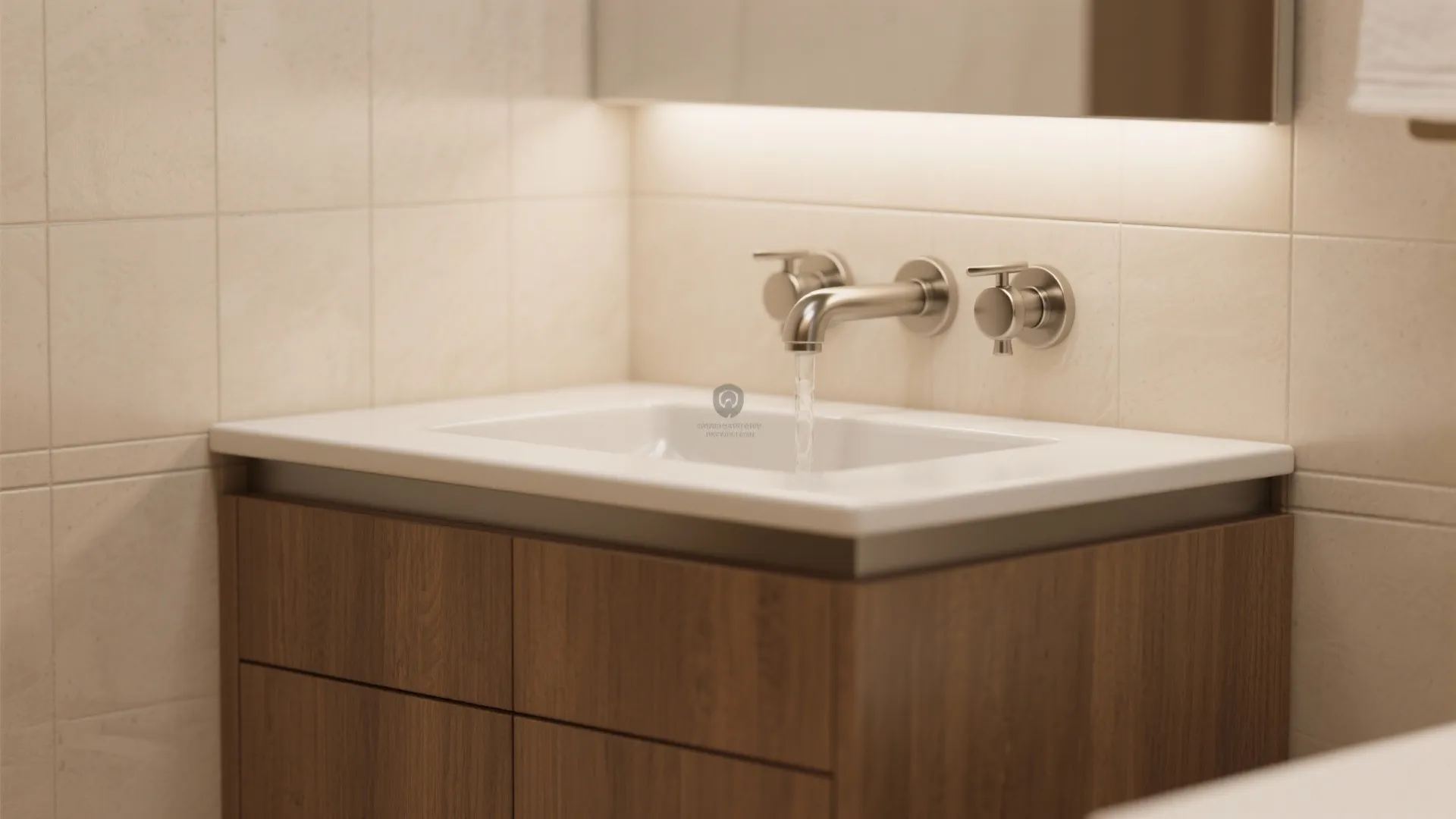 2. Vanity upgrade with integrated backsplash