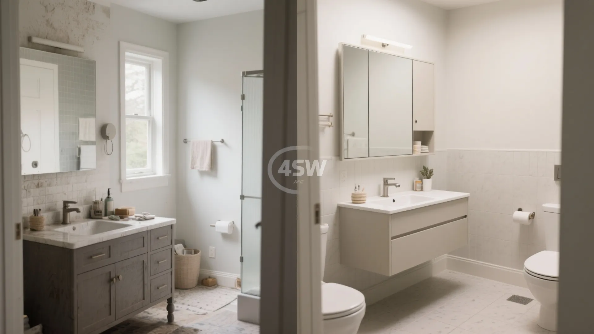 Wall-hung vanity with integrated storage