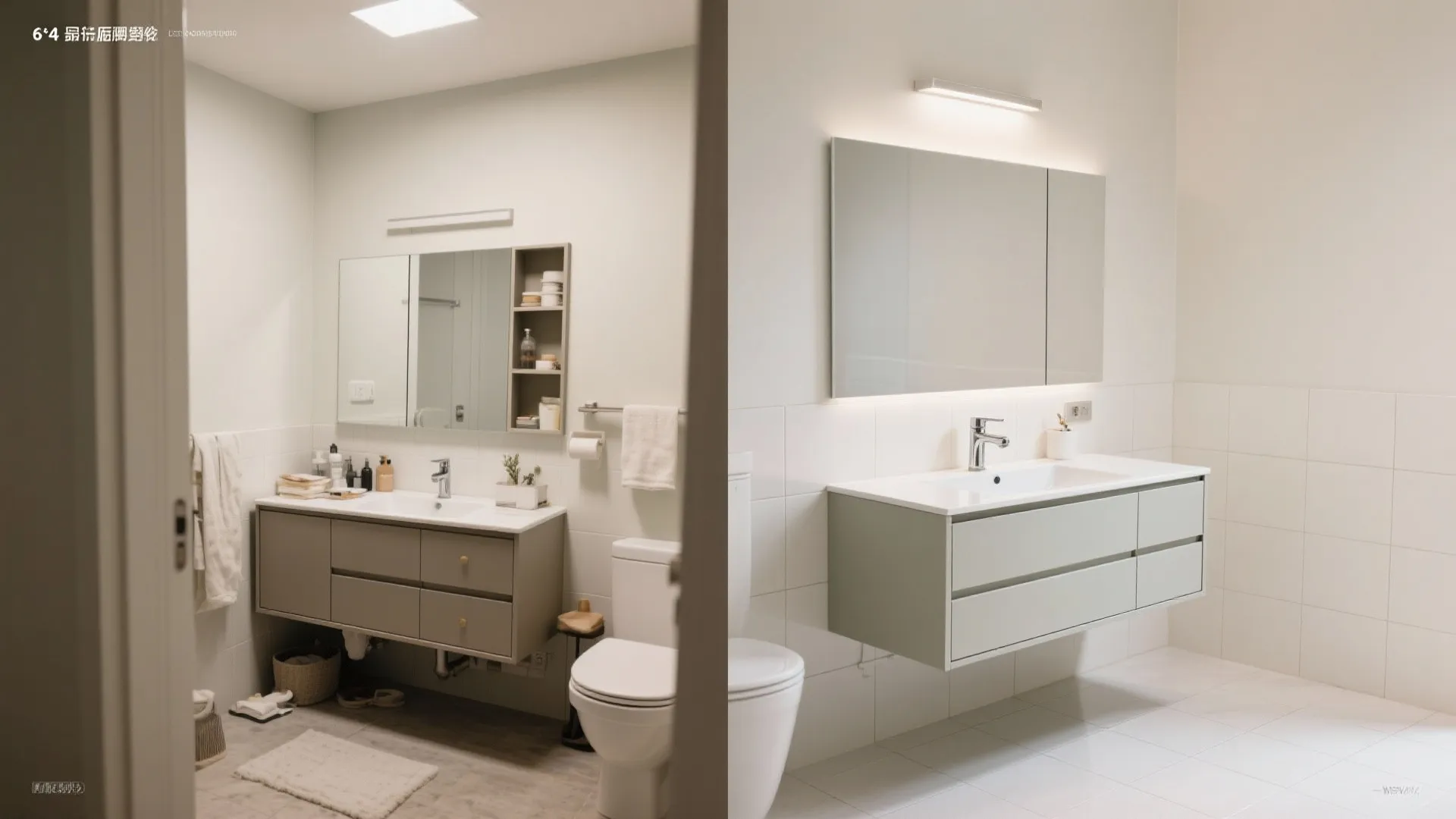 Floating vanity with integrated storage