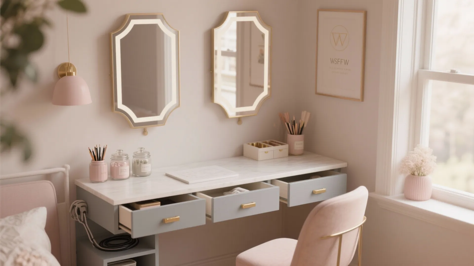 3. Dual-purpose vanity-desk combos