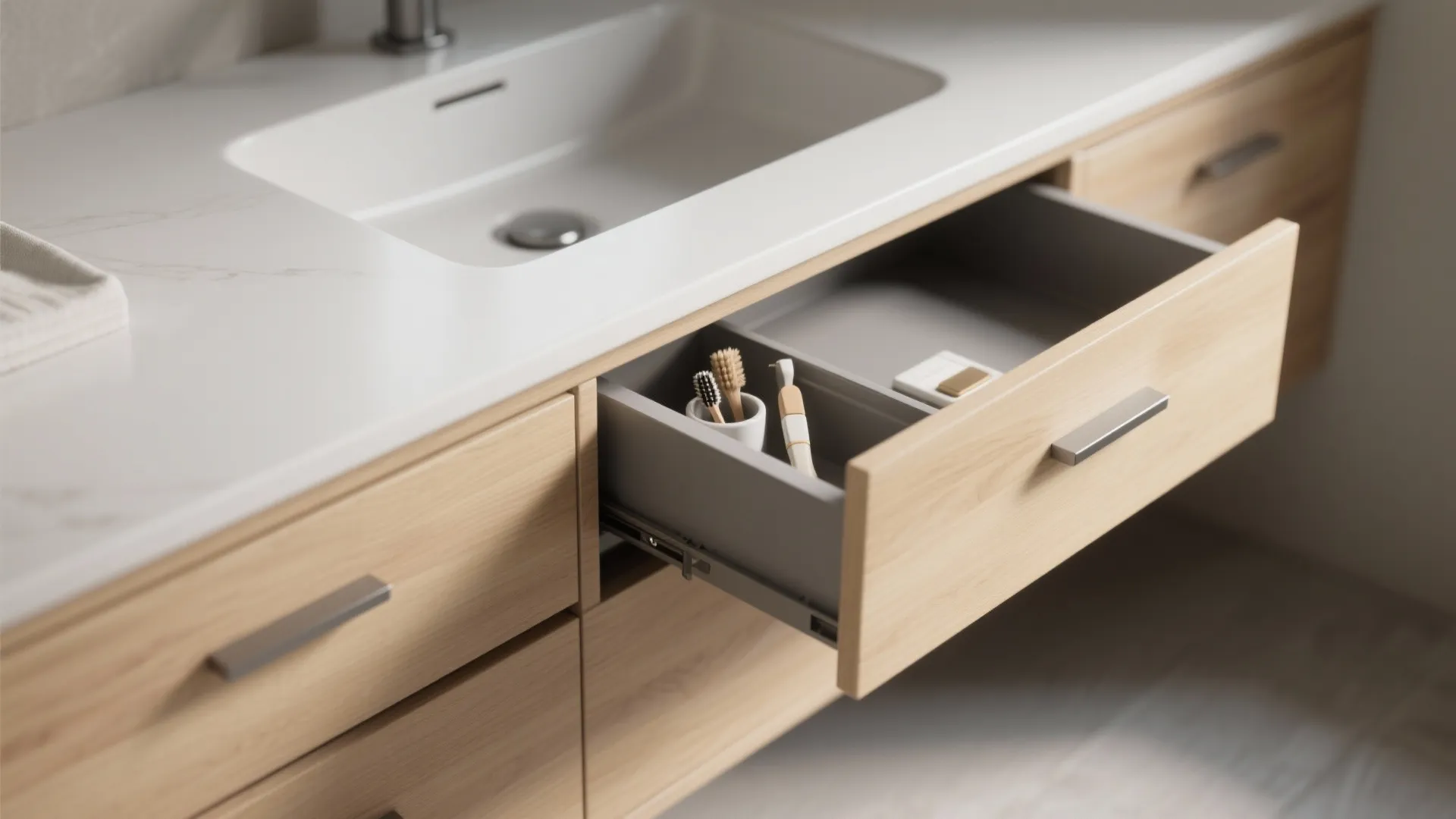 3) Slimline vanity smarts