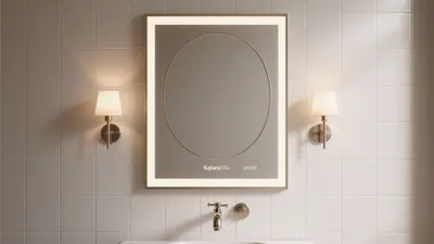 Modern Bathroom Mirror with Ambient Lighting