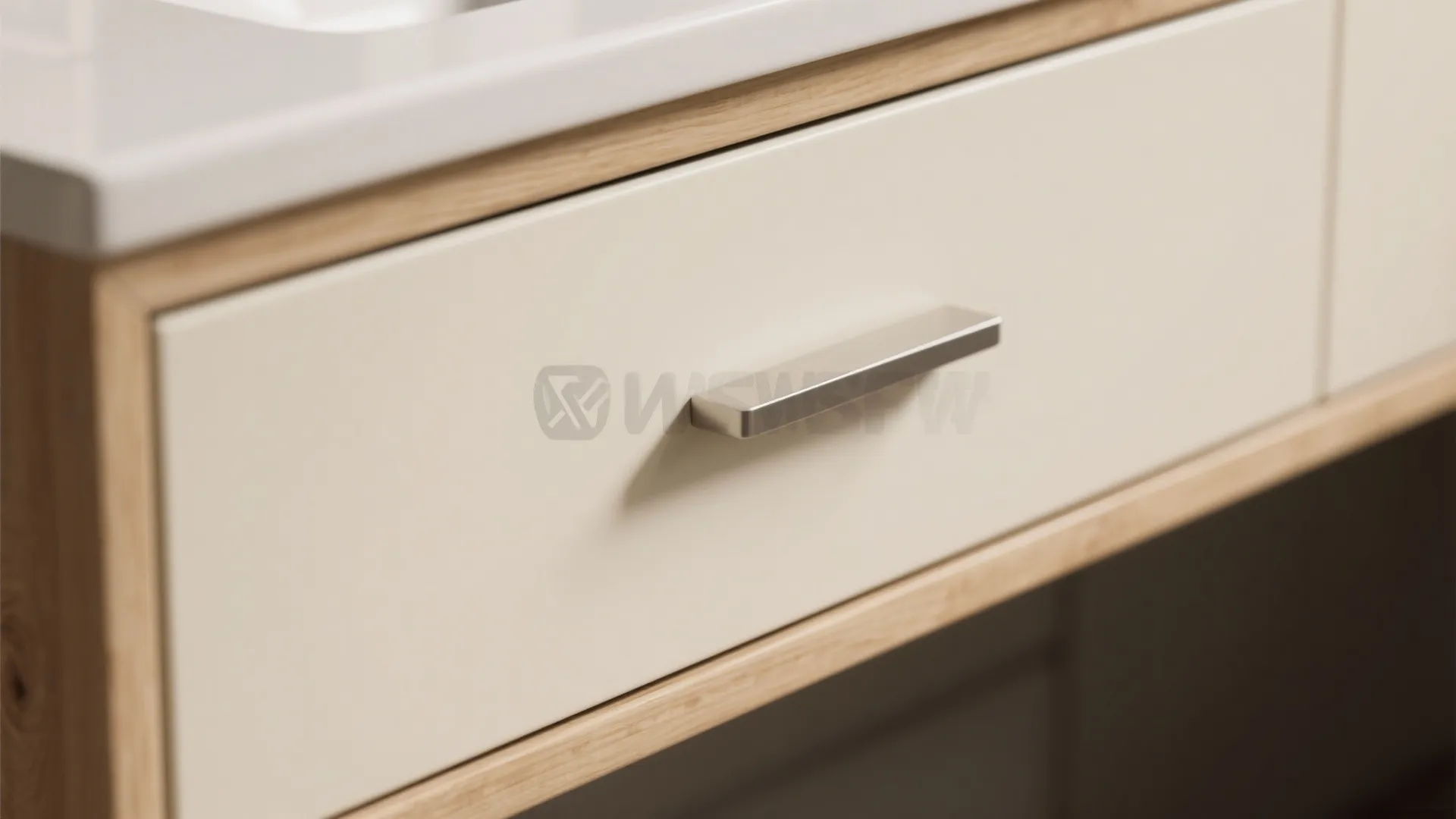 Minimalist storage with wall-mounted vanity