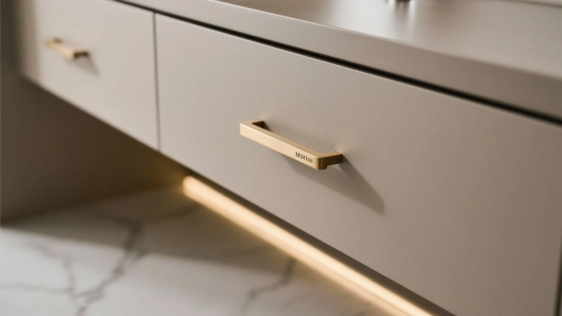 Minimalist Floating Vanity + Slim Storage