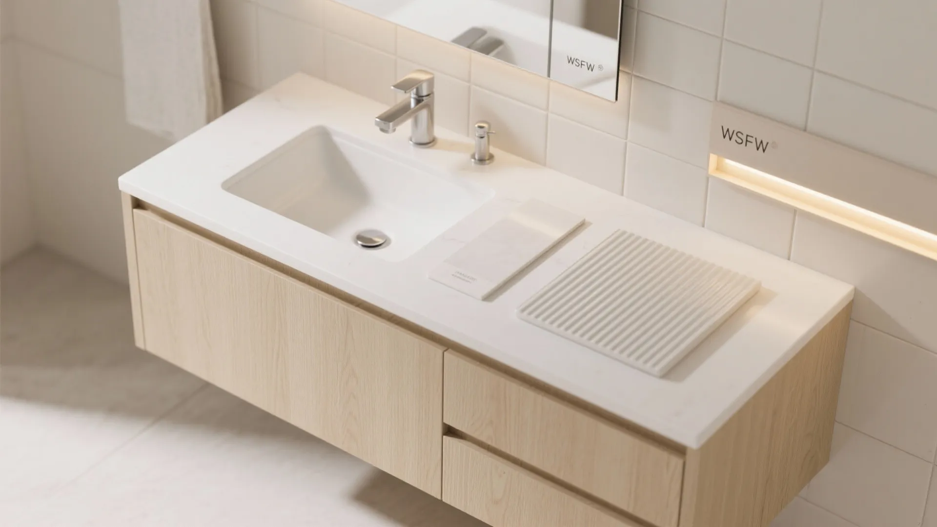 Compact Vanity with Drawer Storage