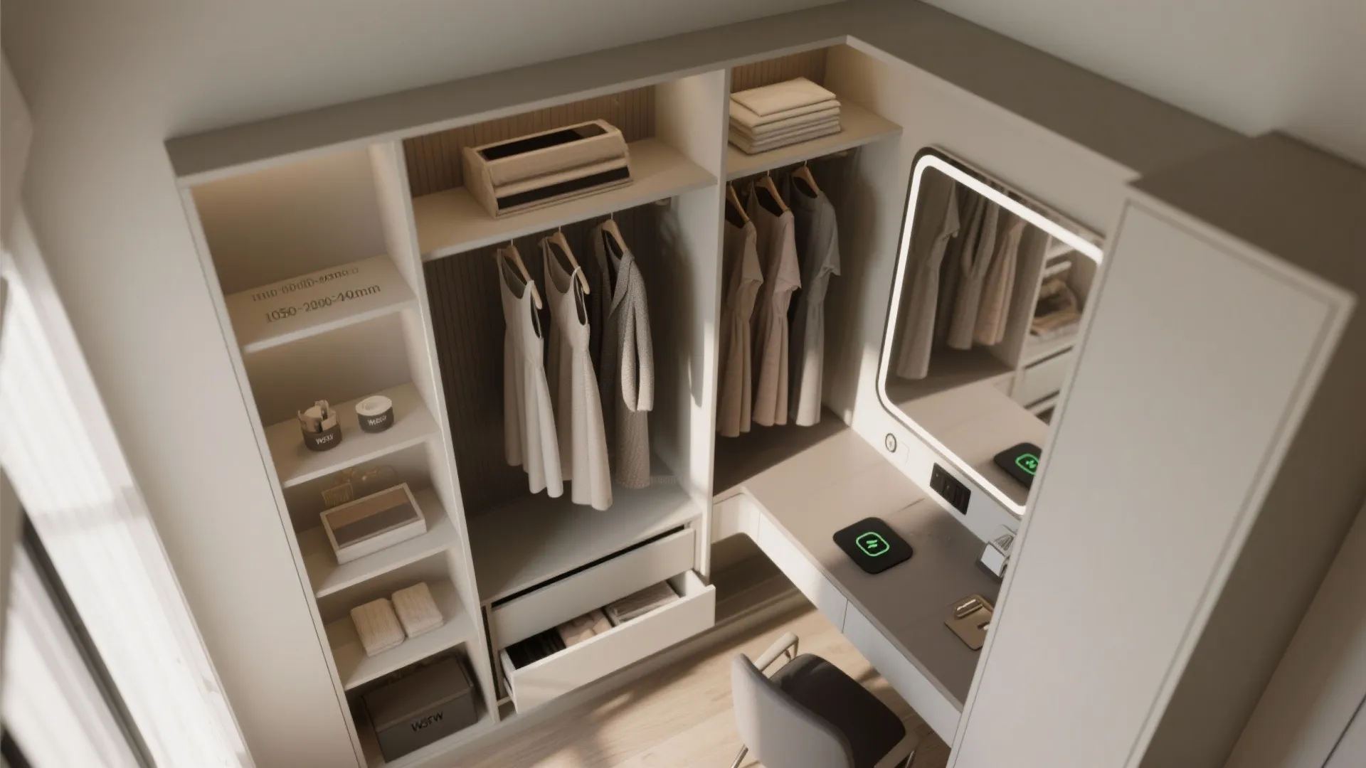 Boutique Dressing Room + Vanity/Home-Office Combo