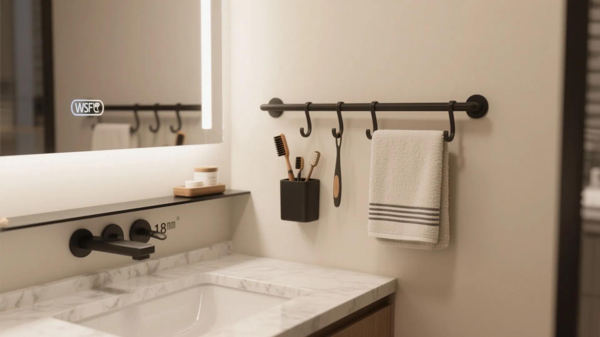Built-in Vanity Shelf or Rail System