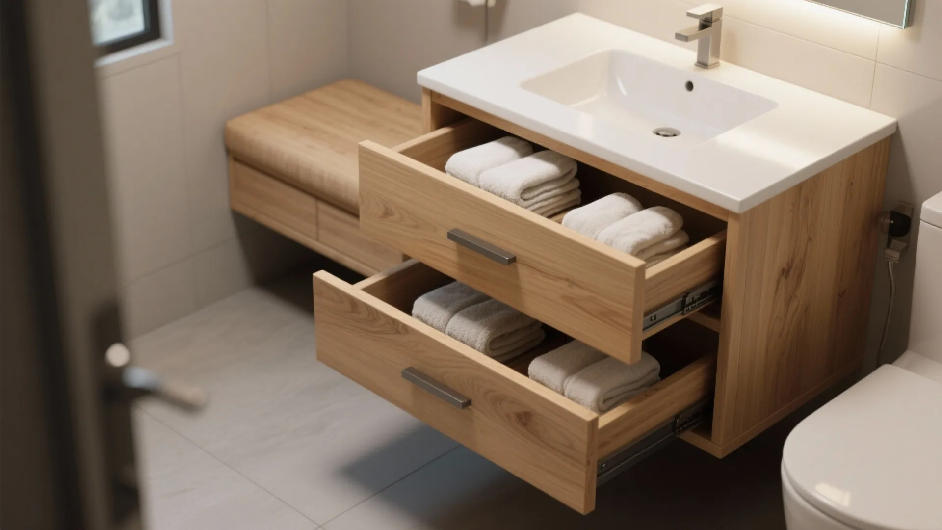 Storage-integrated Vanity Seat