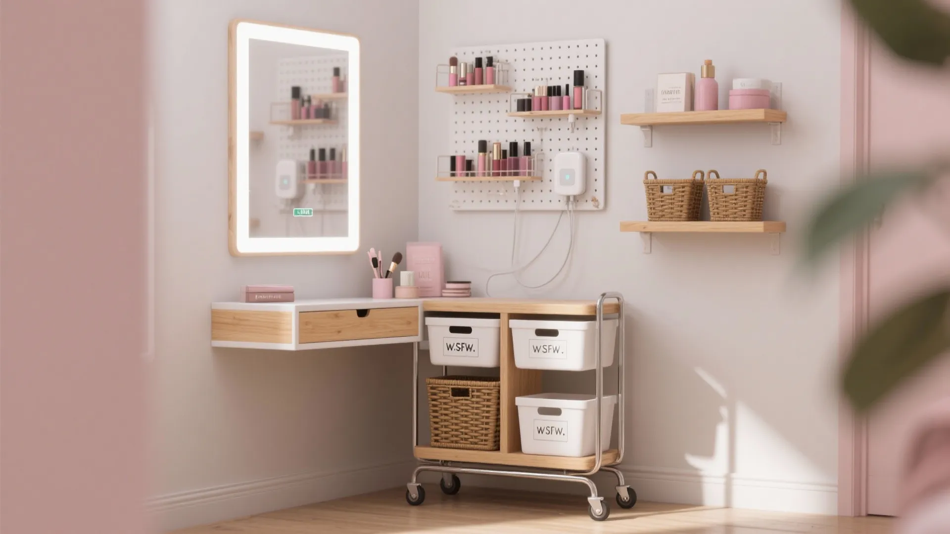 Smart Storage with a Beauty/Accessory Station