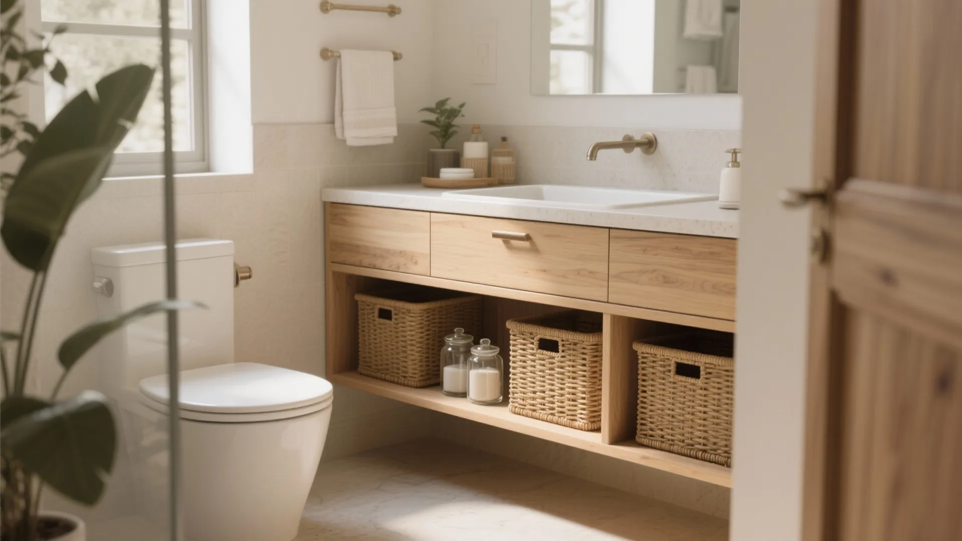 3. Vanity Styling That Doubles as Storage