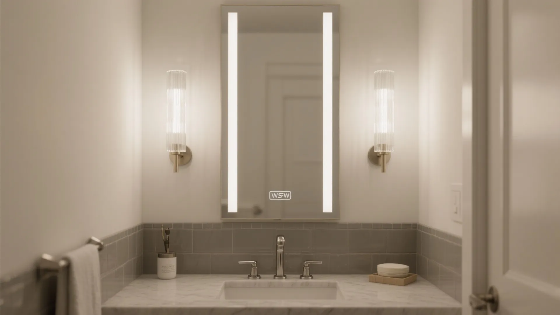 Balanced vanity task lighting