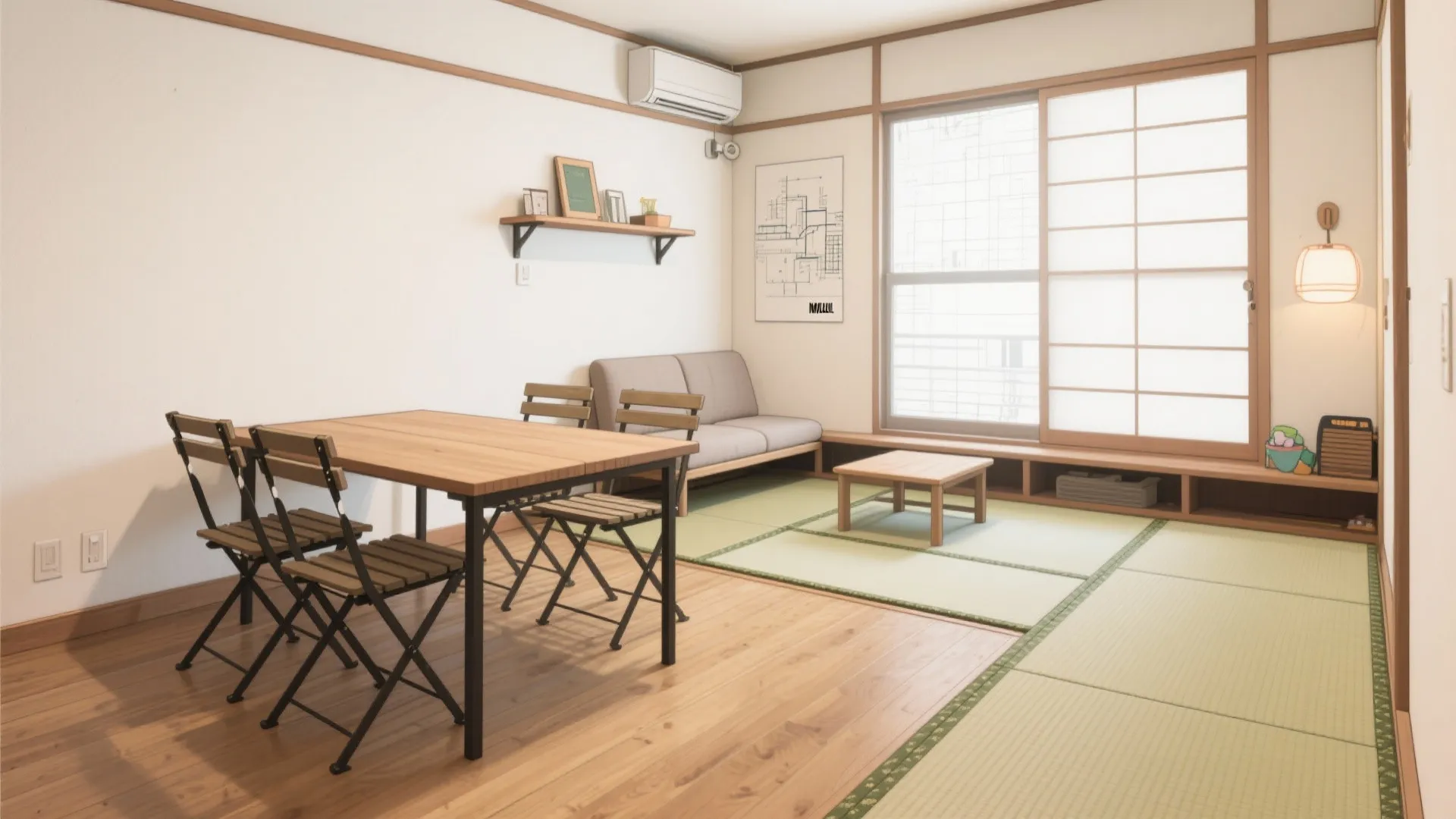 可変家具で間取りの“性格”を変える：1Kを1DK的に使い、1DKを1LDK的に伸ばす