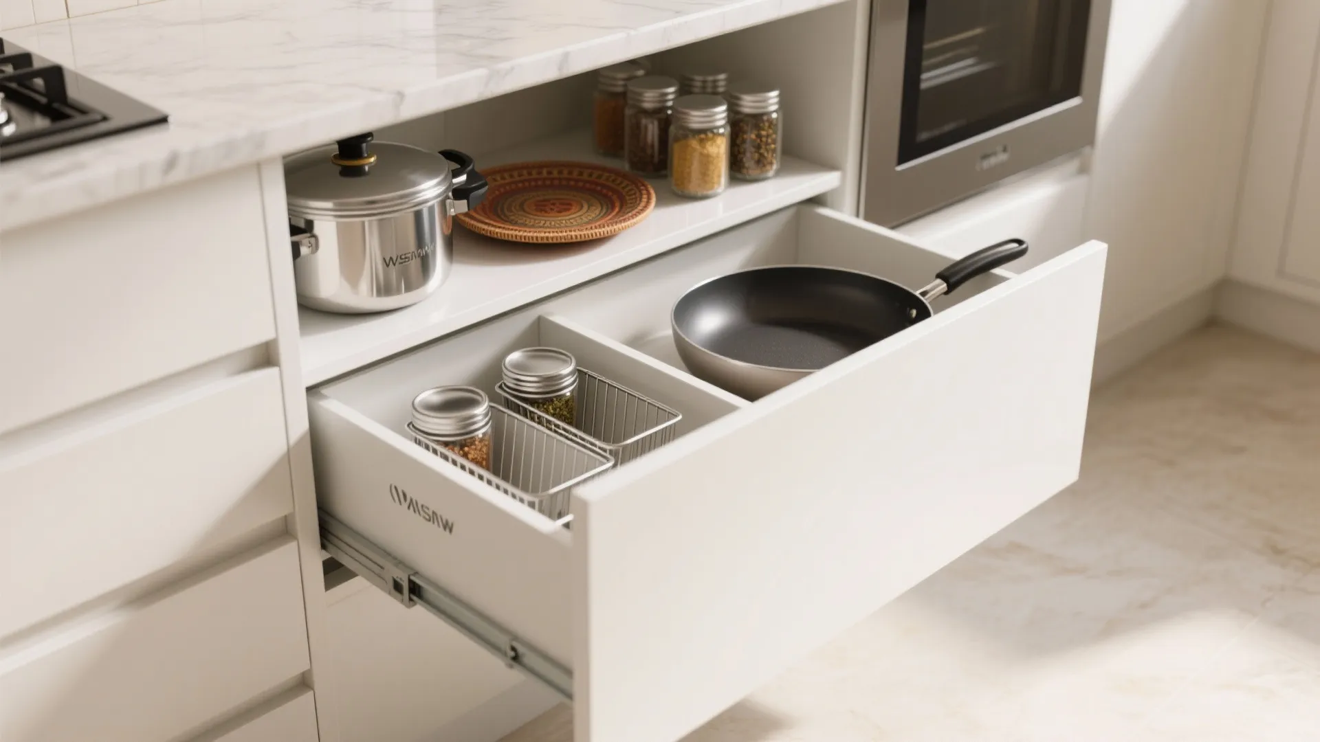 Minimalist kitchen storage that actually fits Indian cooking